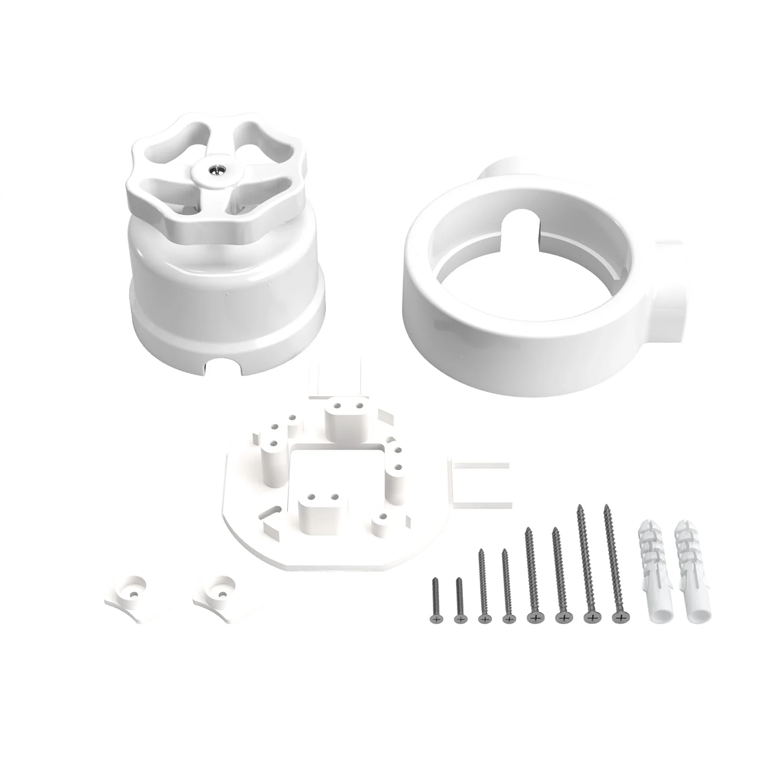 Kit interrupteur/va-et-vient avec bouton rotatif et base pour Creative-Tubes en porcelaine blanche - Image 10