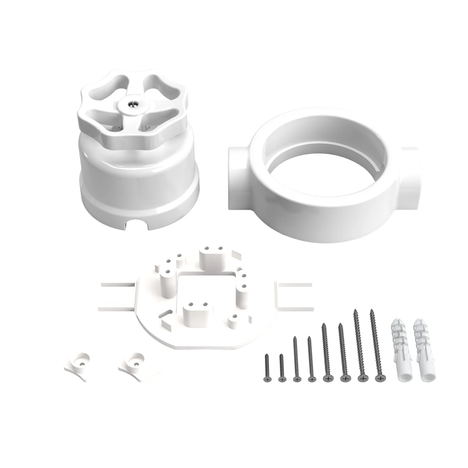 Kit interrupteur/va-et-vient avec bouton rotatif et base pour Creative-Tubes en porcelaine blanche - Image 17