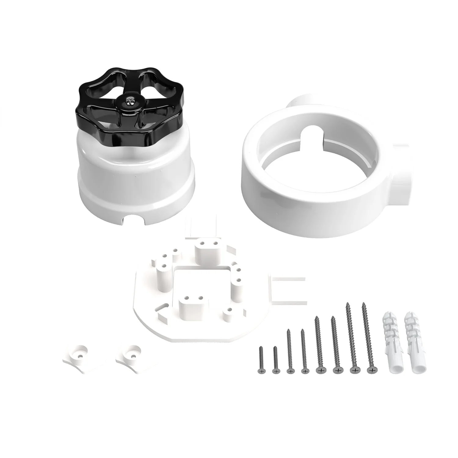 Kit interrupteur/va-et-vient avec bouton rotatif et base pour Creative-Tubes en porcelaine blanche - Image 36