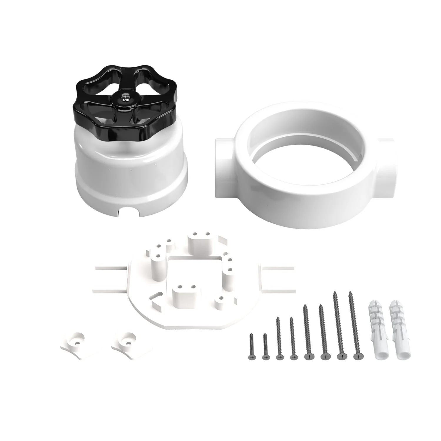 Kit interrupteur/va-et-vient avec bouton rotatif et base pour Creative-Tubes en porcelaine blanche - Image 41