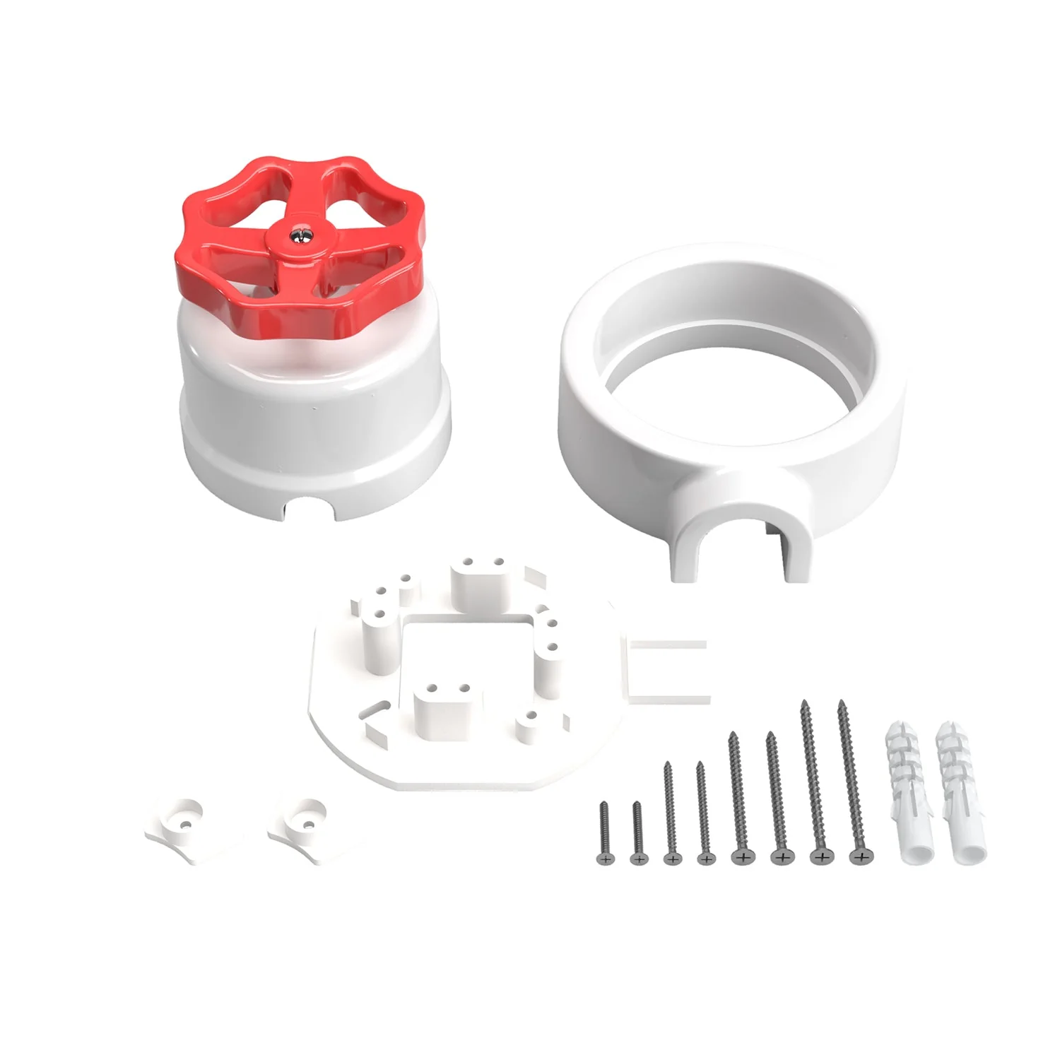 Kit interrupteur/va-et-vient avec bouton rotatif et base pour Creative-Tubes en porcelaine blanche - Image 51