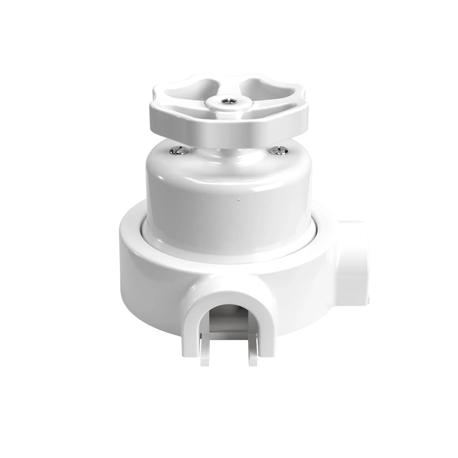 Kit interrupteur/va-et-vient avec bouton rotatif et base pour Creative-Tubes en porcelaine blanche - Image 8