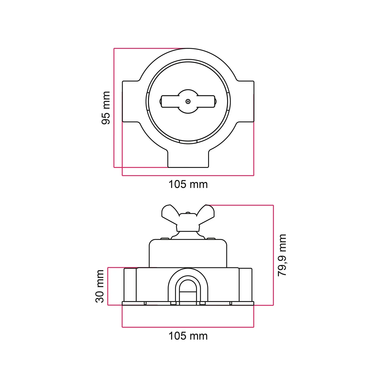 Kit interrupteur/va-et-vient avec écrou papillon et base pour Creative-Tubes en porcelaine blanche - Image 27