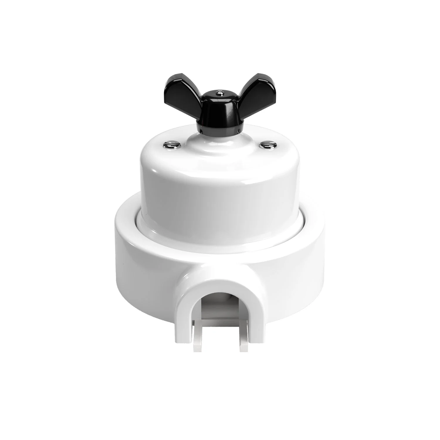 Kit interrupteur/va-et-vient avec écrou papillon et base pour Creative-Tubes en porcelaine blanche - Image 29