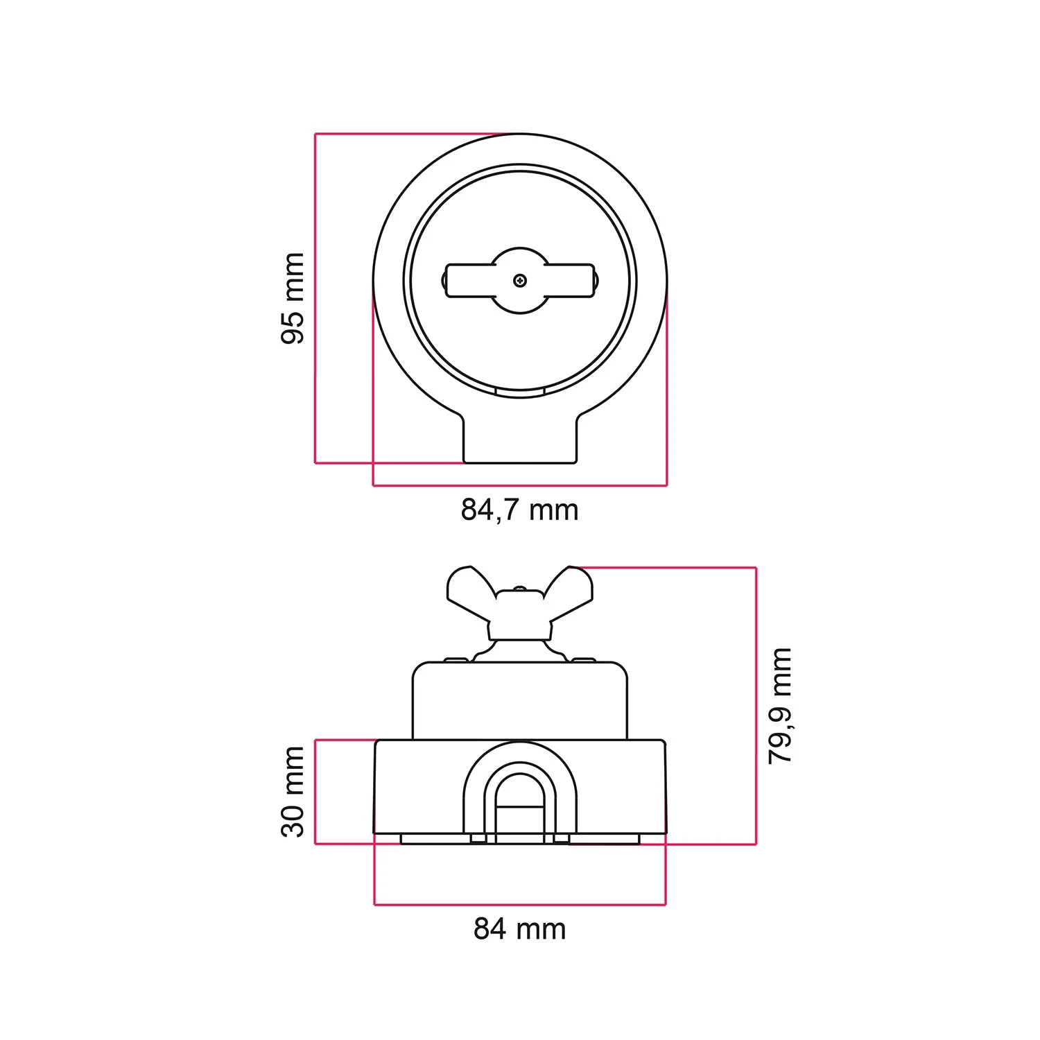 Kit interrupteur/va-et-vient avec écrou papillon et base pour Creative-Tubes en porcelaine blanche - Image 6
