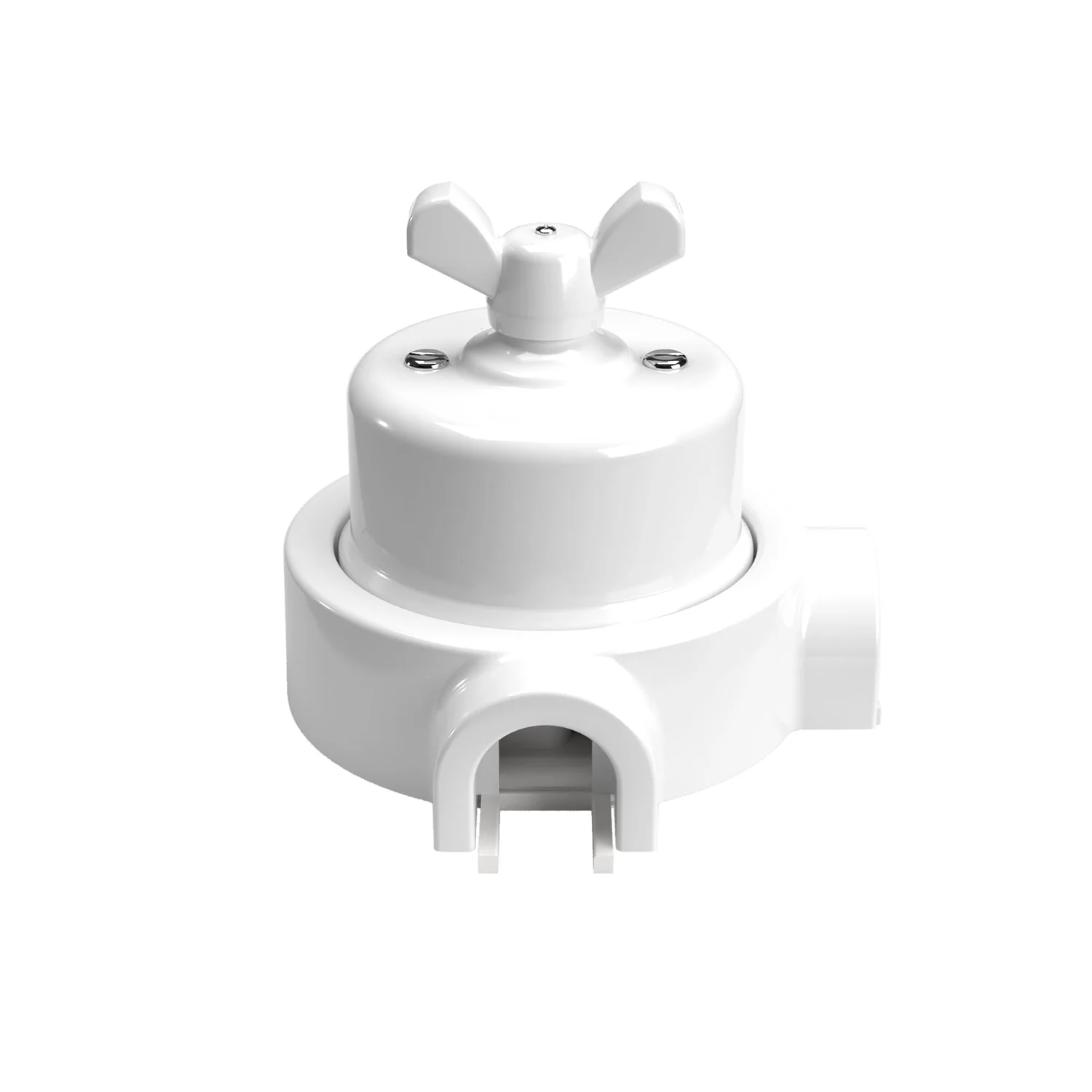 Kit interrupteur/va-et-vient avec écrou papillon et base pour Creative-Tubes en porcelaine blanche - Image 8