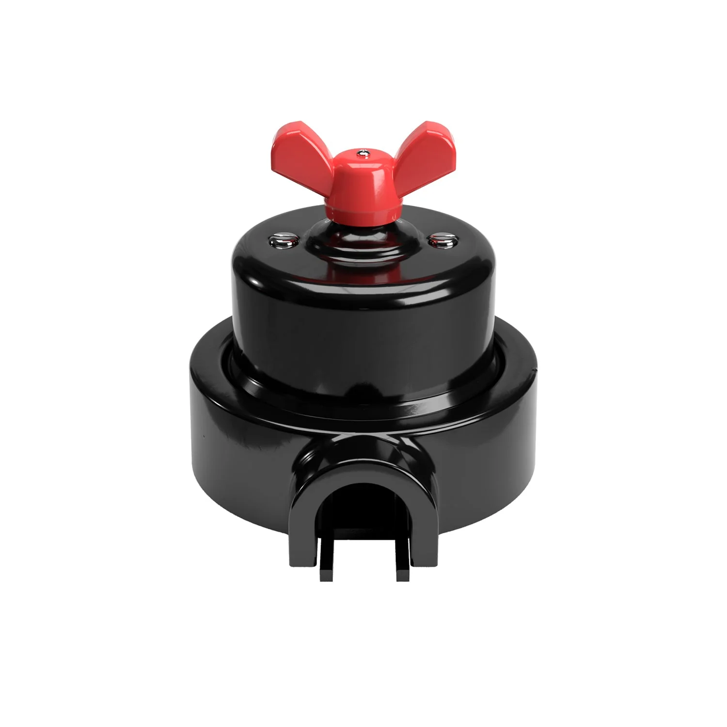 Kit interrupteur/va-et-vient avec écrou papillon et base pour Creative-Tubes en porcelaine noire - Image 49