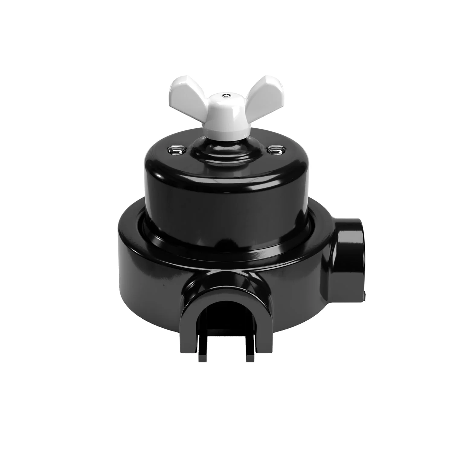 Kit interrupteur/va-et-vient avec écrou papillon et base pour Creative-Tubes en porcelaine noire - Image 8