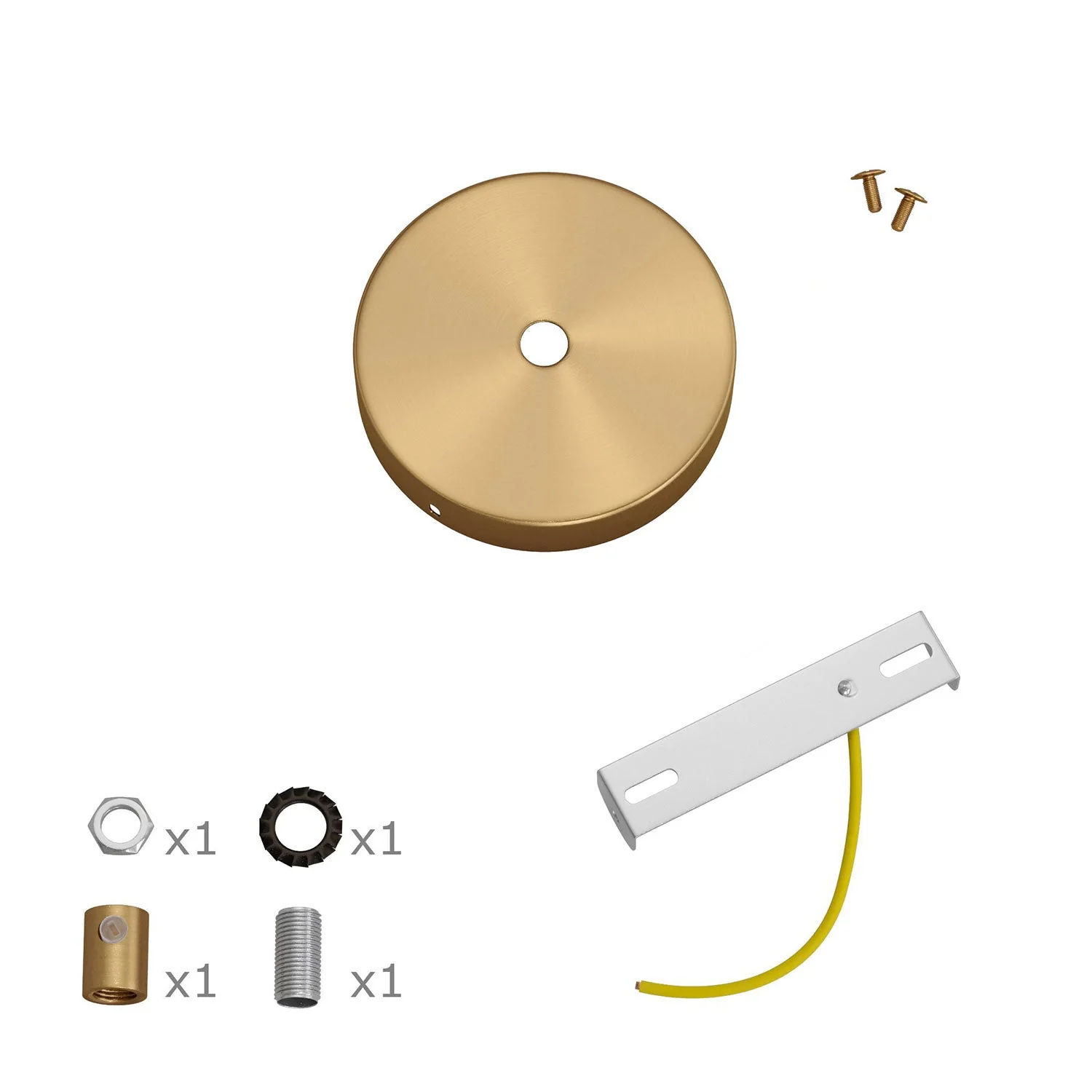 Kit Mini Pavillon cylindrique en métal à 1 trou central - Bronze satiné - Image 7