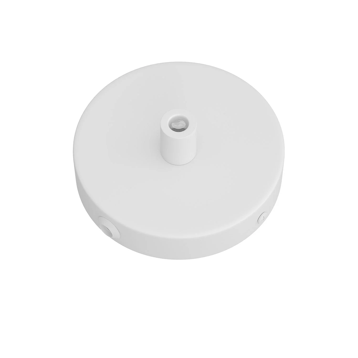 Kit Mini pavillon cylindrique en métal à 1 trou central et 2 latéraux - Blanc mat - Image 5
