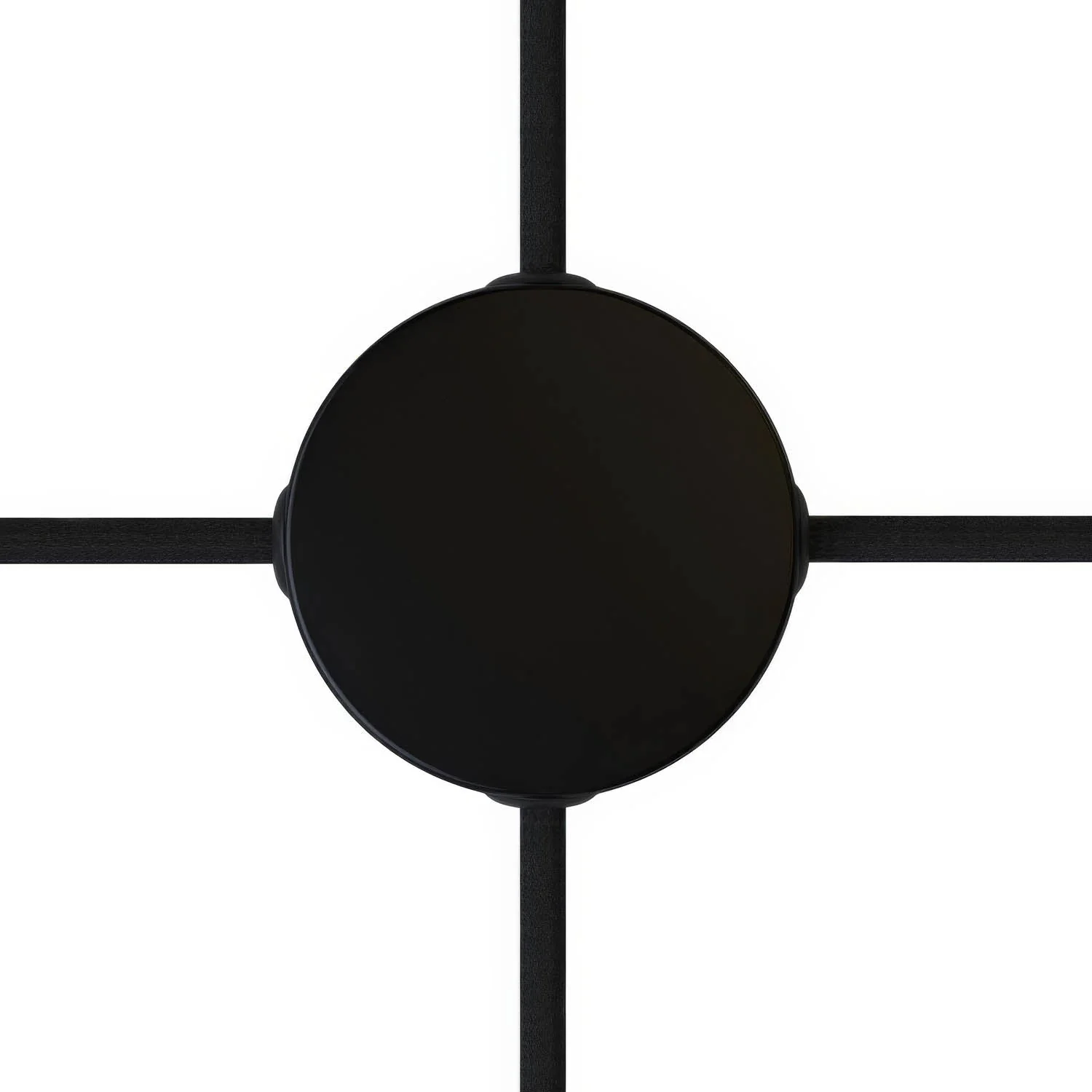 Kit Mini pavillon cylindrique en métal à 4 trous latéraux (boîte de dérivation) - Noir mat