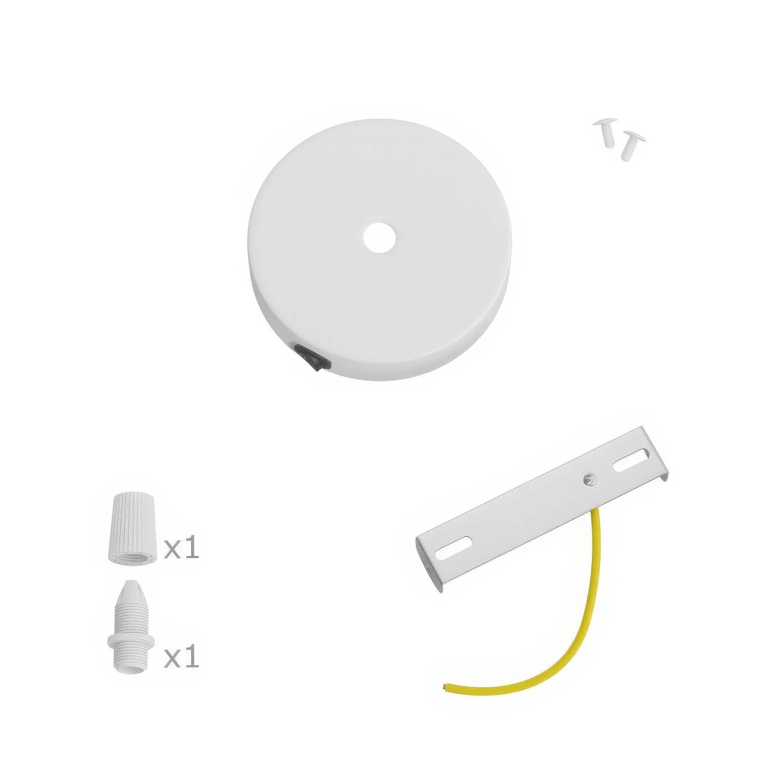 Kit mini pavillon cylindrique en métal avec interrupteur - Blanc mat - Image 3