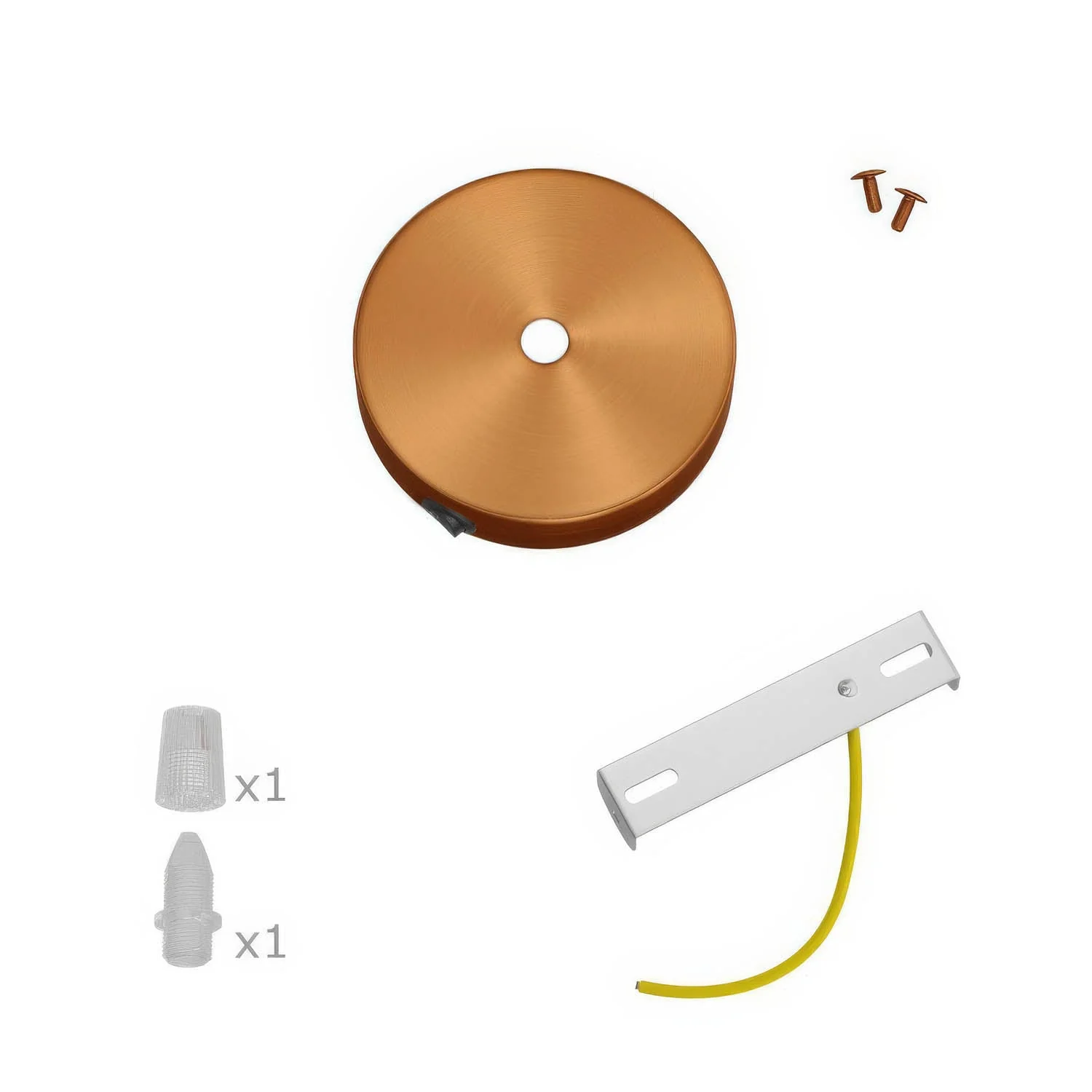 Kit mini pavillon cylindrique en métal avec interrupteur - Cuivre satiné - Image 3