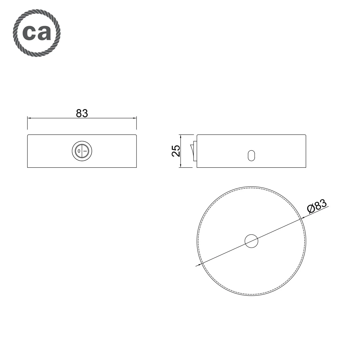 Kit mini pavillon cylindrique en métal avec interrupteur - Cuivre satiné - Image 5