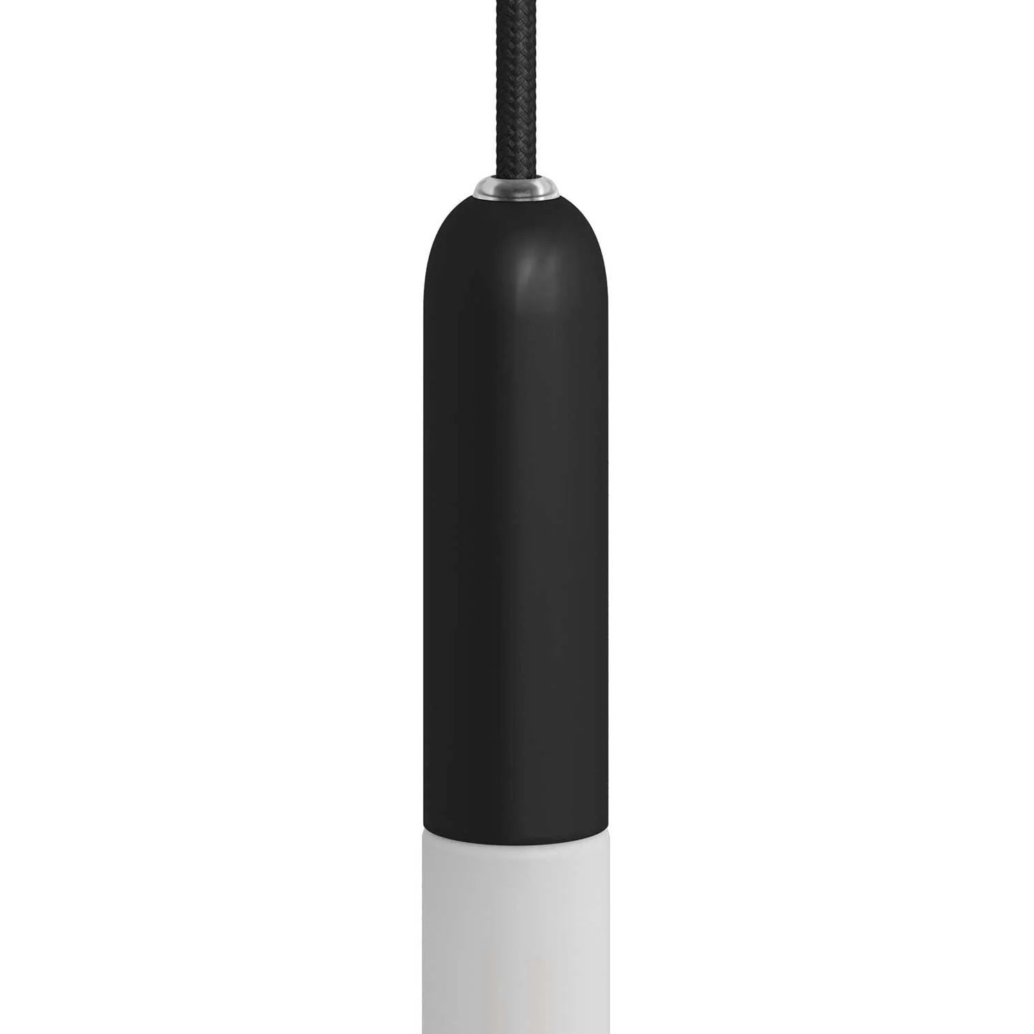 P-Light, kit douille E14 en métal avec serre-câble dissimulé - Noir