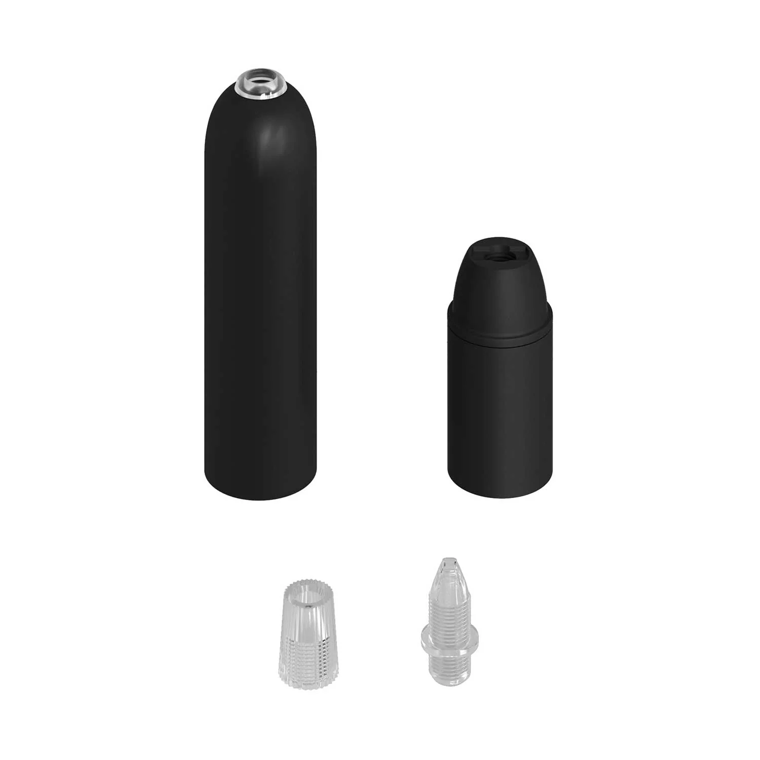 P-Light, kit douille E14 en métal avec serre-câble dissimulé - Noir - Image 2