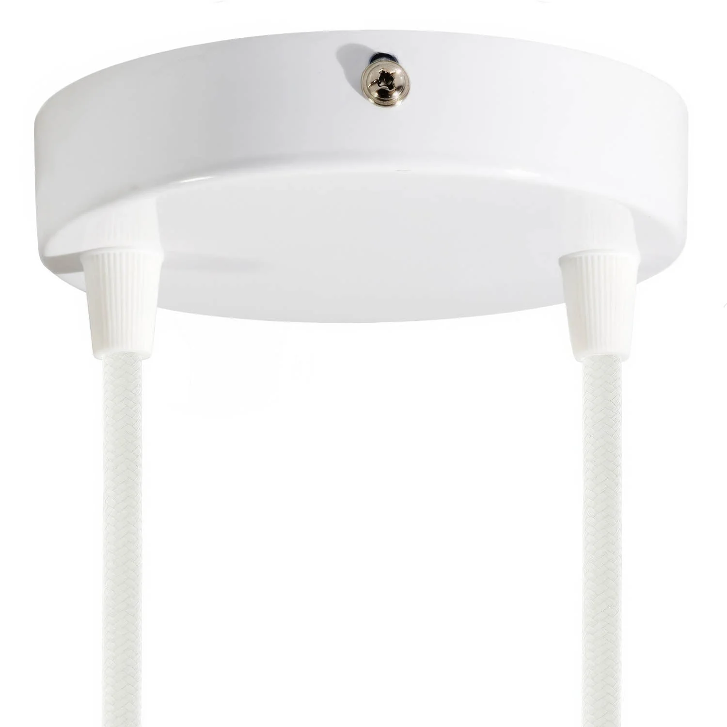 Kit pavillon cylindrique en métal à 2 trous - Blanc brillant