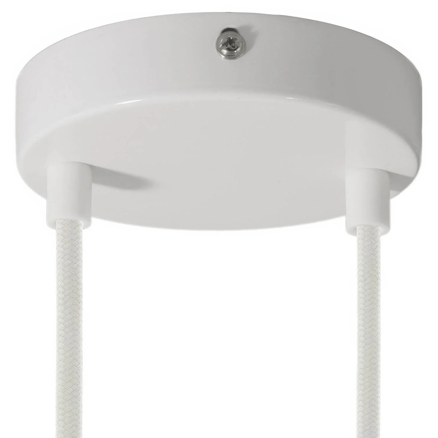 Kit pavillon cylindrique en métal à 2 trous - Blanc brillant - Image 6