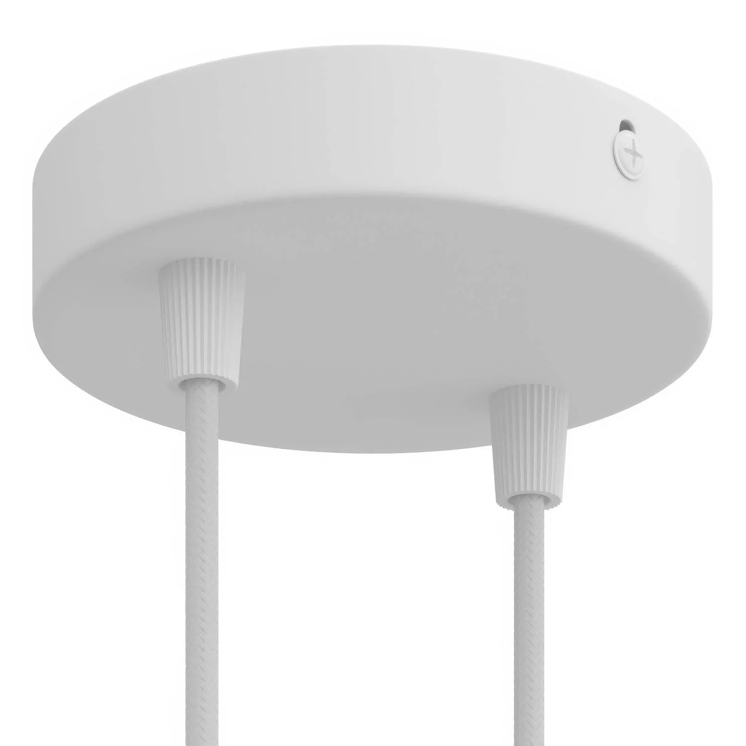 Kit pavillon cylindrique en métal à 2 trous - Blanc mat