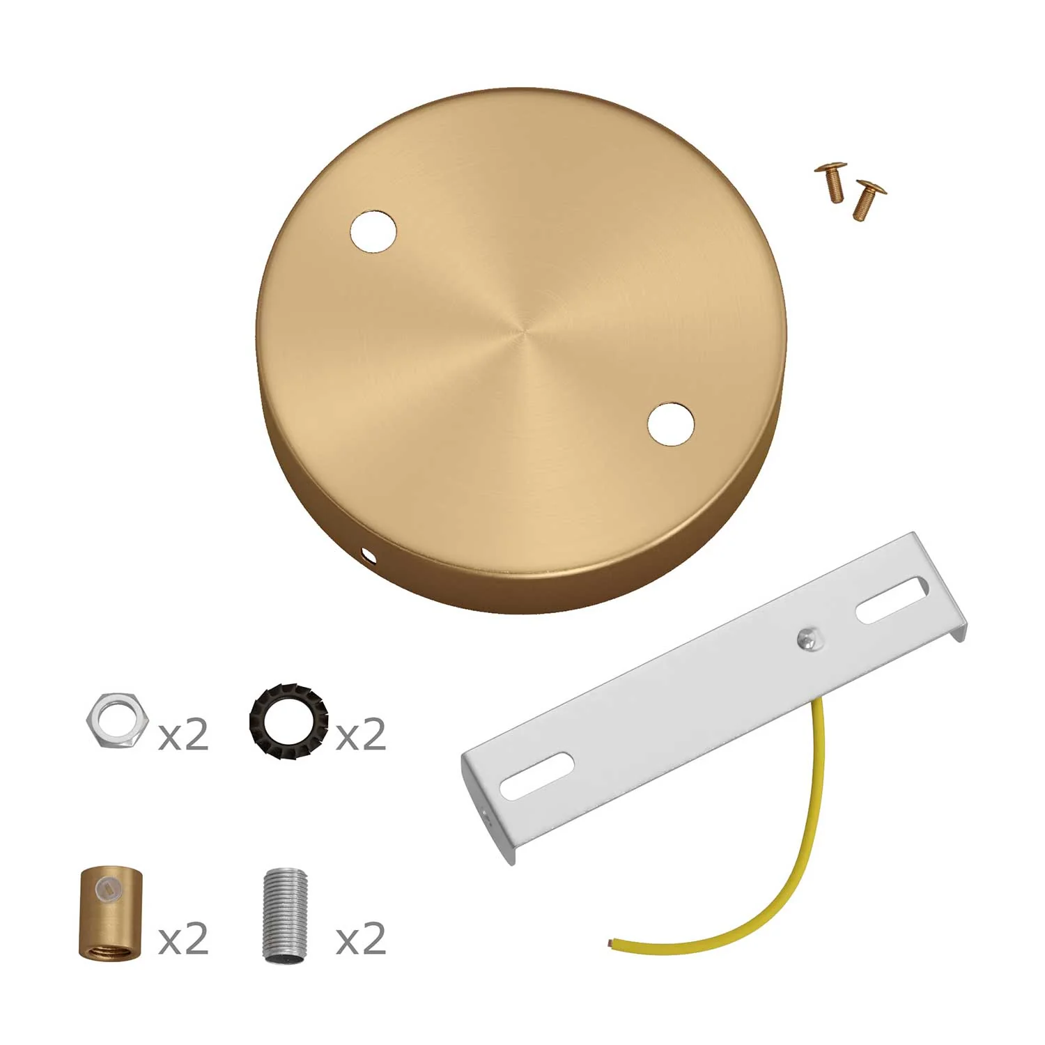 Kit pavillon cylindrique en métal à 2 trous - Bronze satiné - Image 8