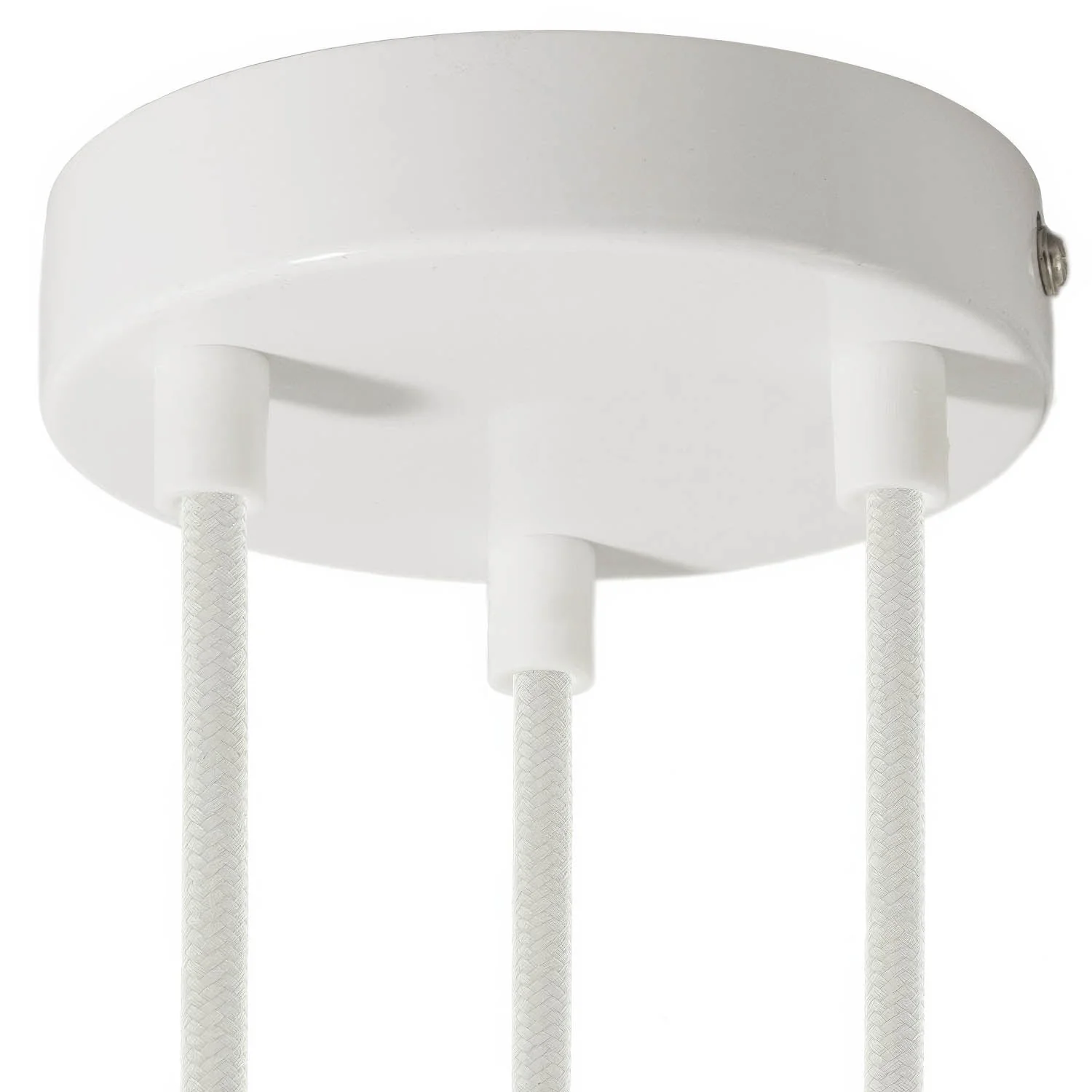 Kit pavillon cylindrique en métal à 3 trous - Blanc brillant - Image 6