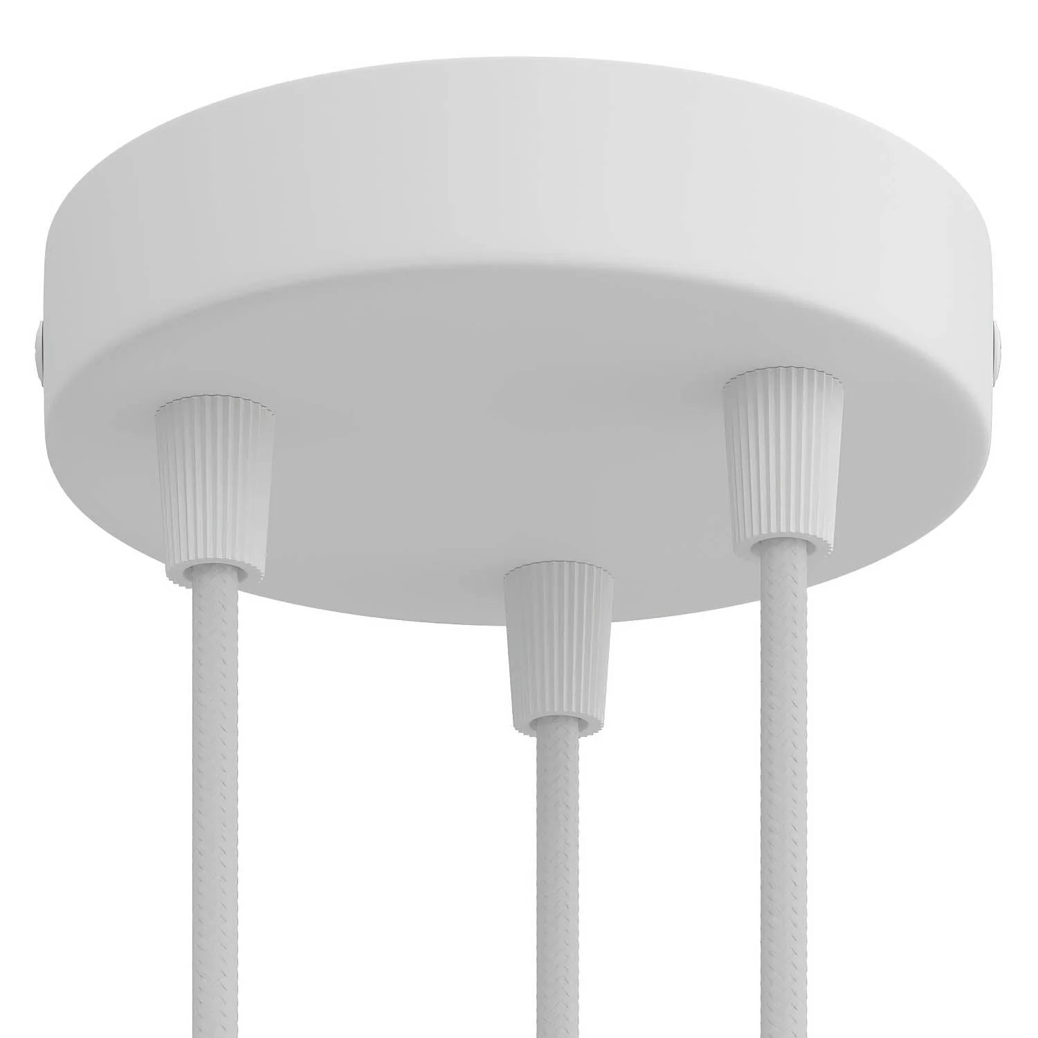 Kit pavillon cylindrique en métal à 3 trous - Blanc mat