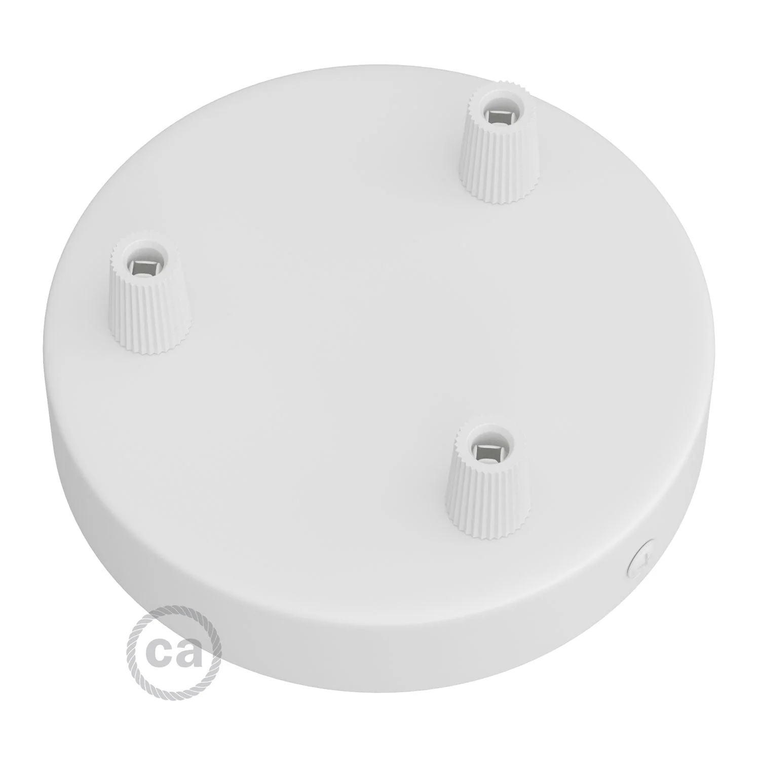 Kit pavillon cylindrique en métal à 3 trous - Blanc mat - Image 2