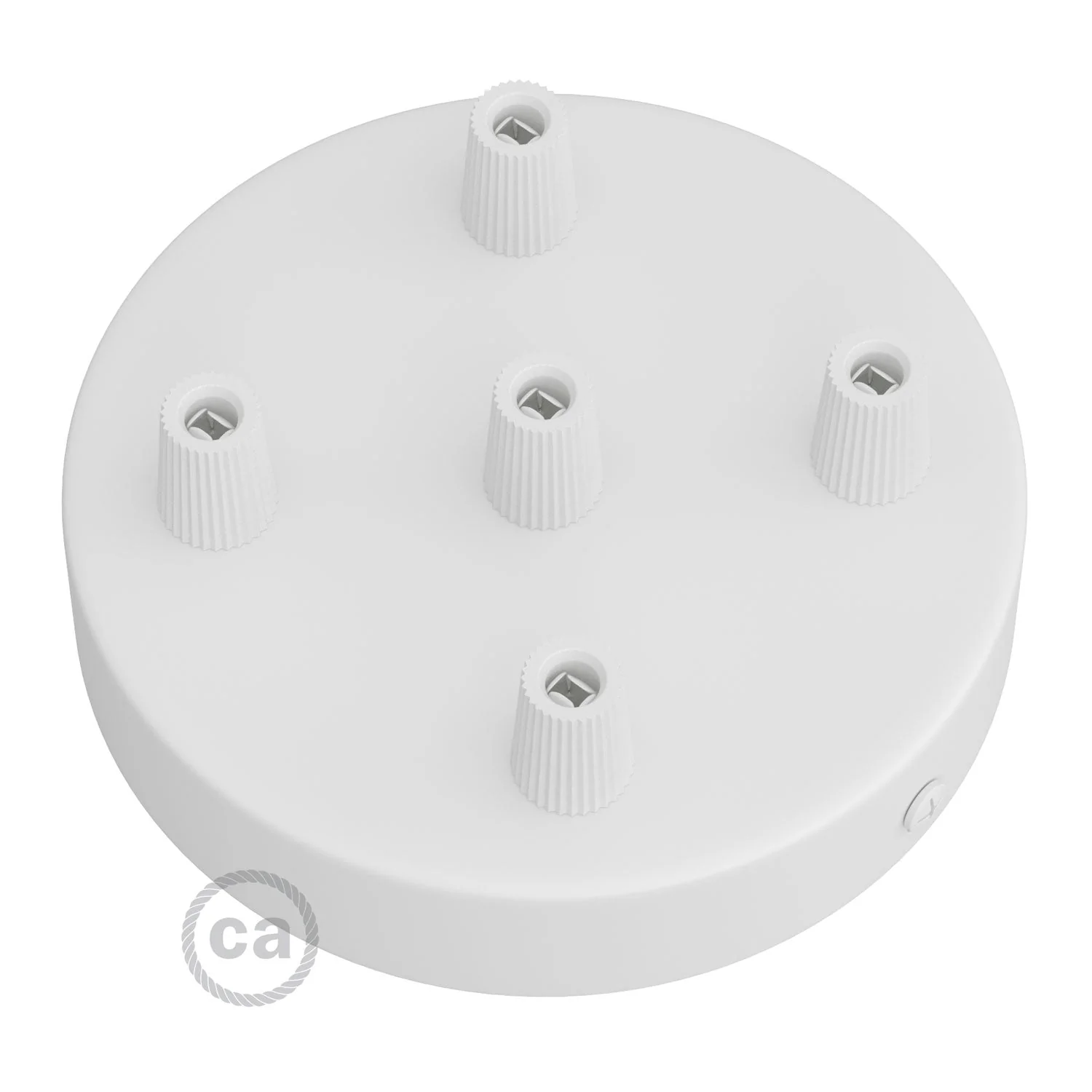 Kit pavillon cylindrique en métal à 5 trous - Blanc mat - Image 2