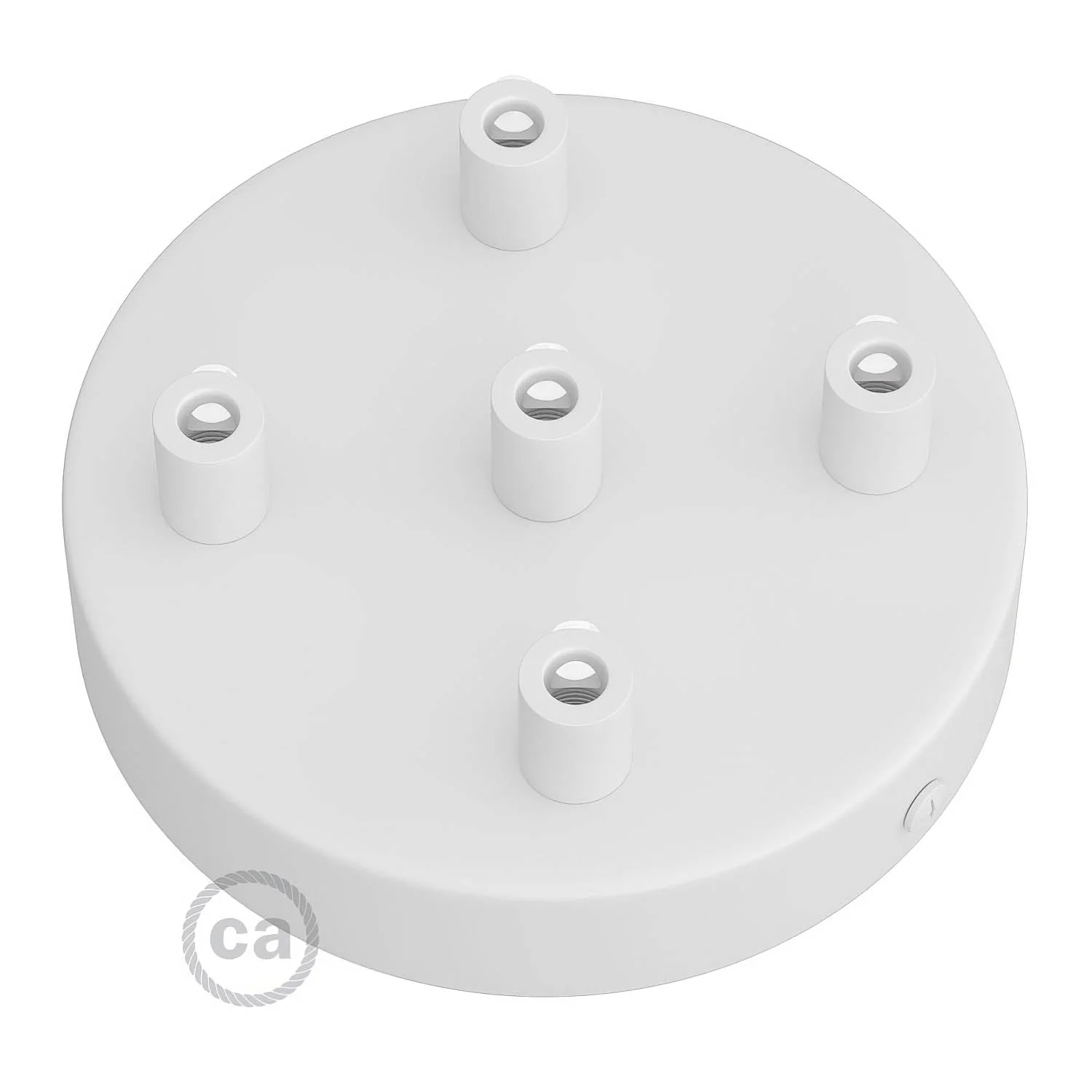 Kit pavillon cylindrique en métal à 5 trous - Blanc mat - Image 7