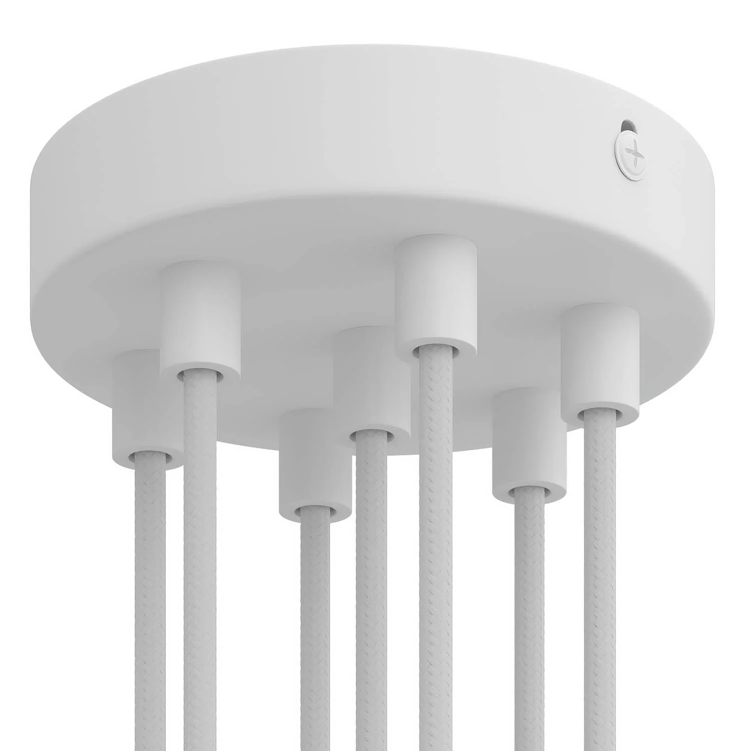 Kit pavillon cylindrique en métal à 7 trous - Blanc mat - Image 6