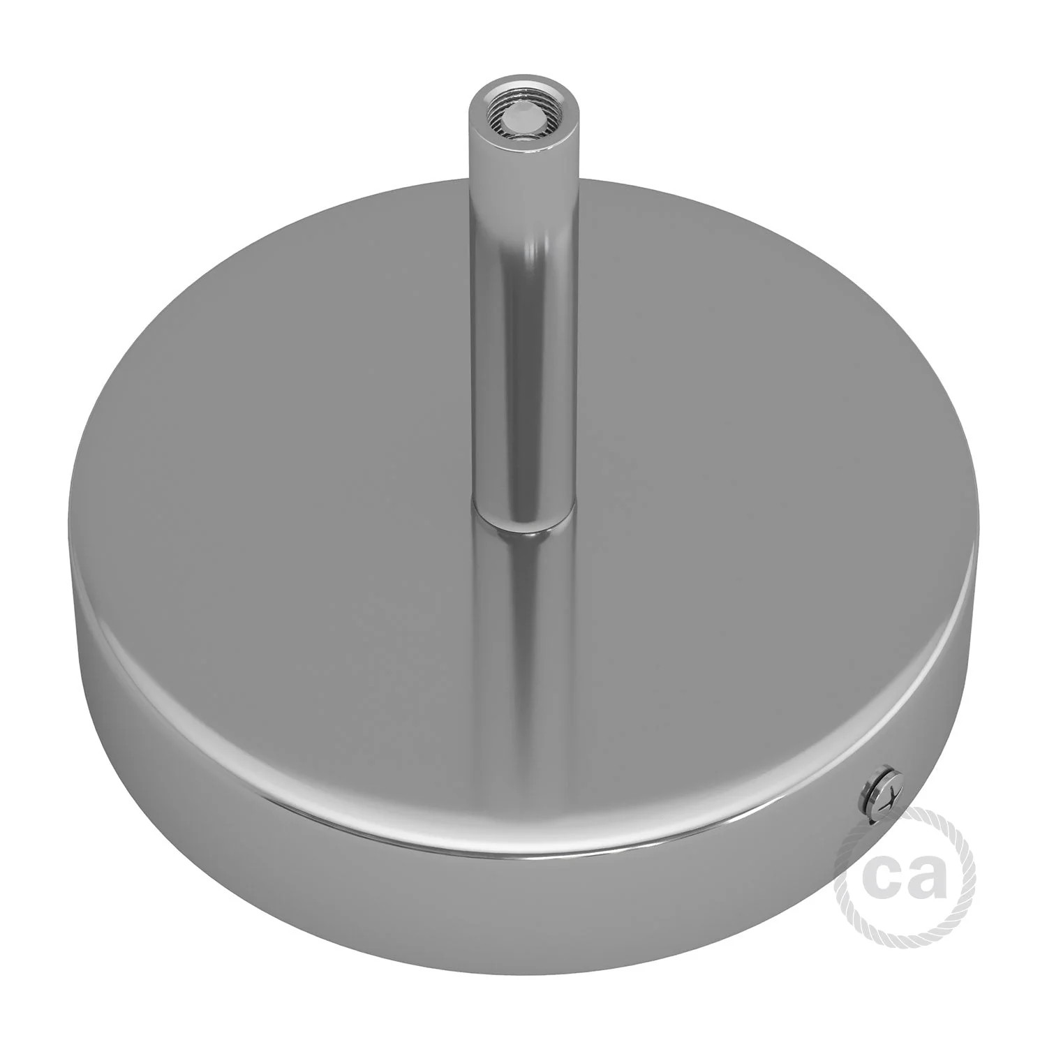 Kit pavillon cylindrique en métal avec serre-câble de 7 cm - Chrome - Image 2