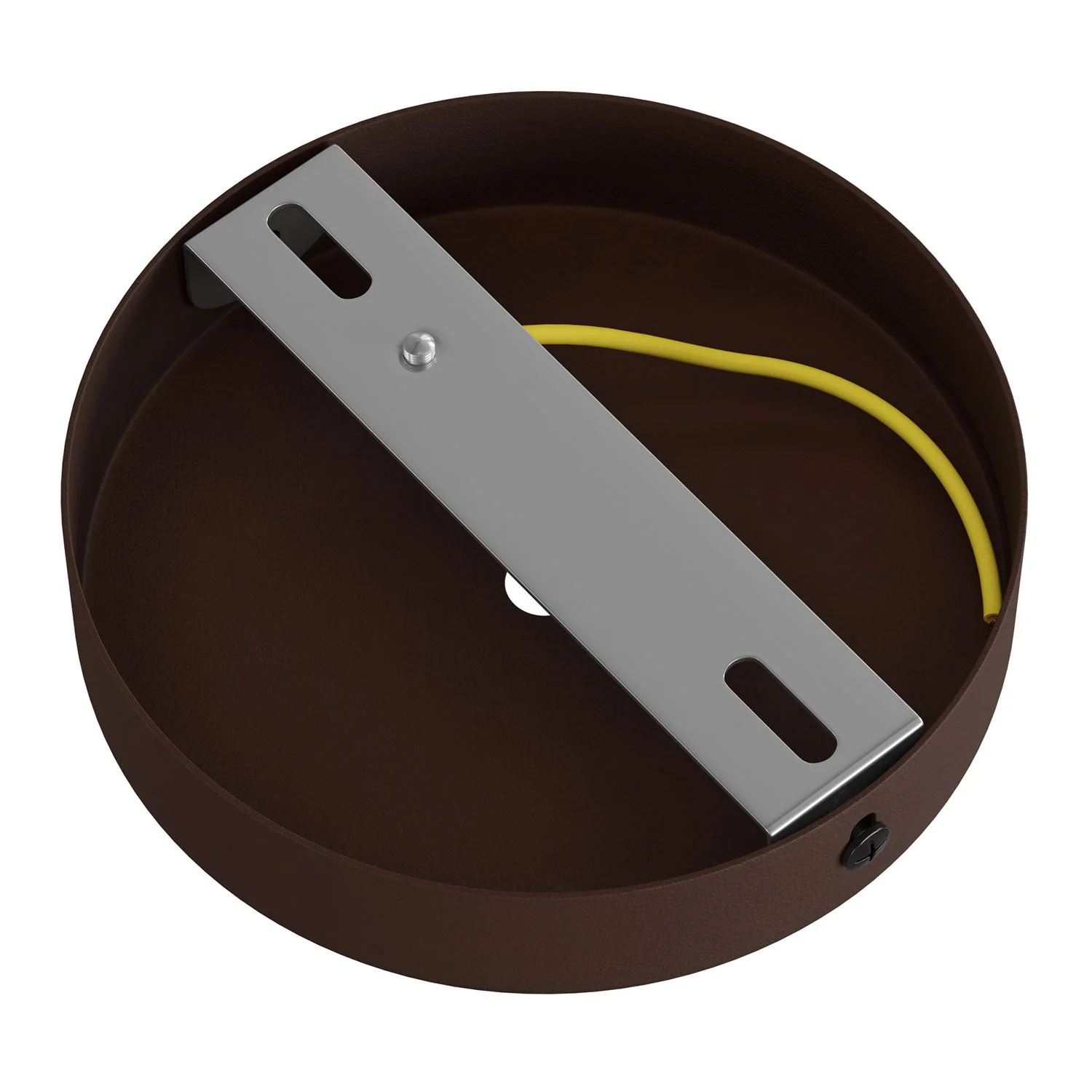 Kit pavillon cylindrique en métal avec serre-câble de 7 cm - Rouille foncée laquée - Image 4