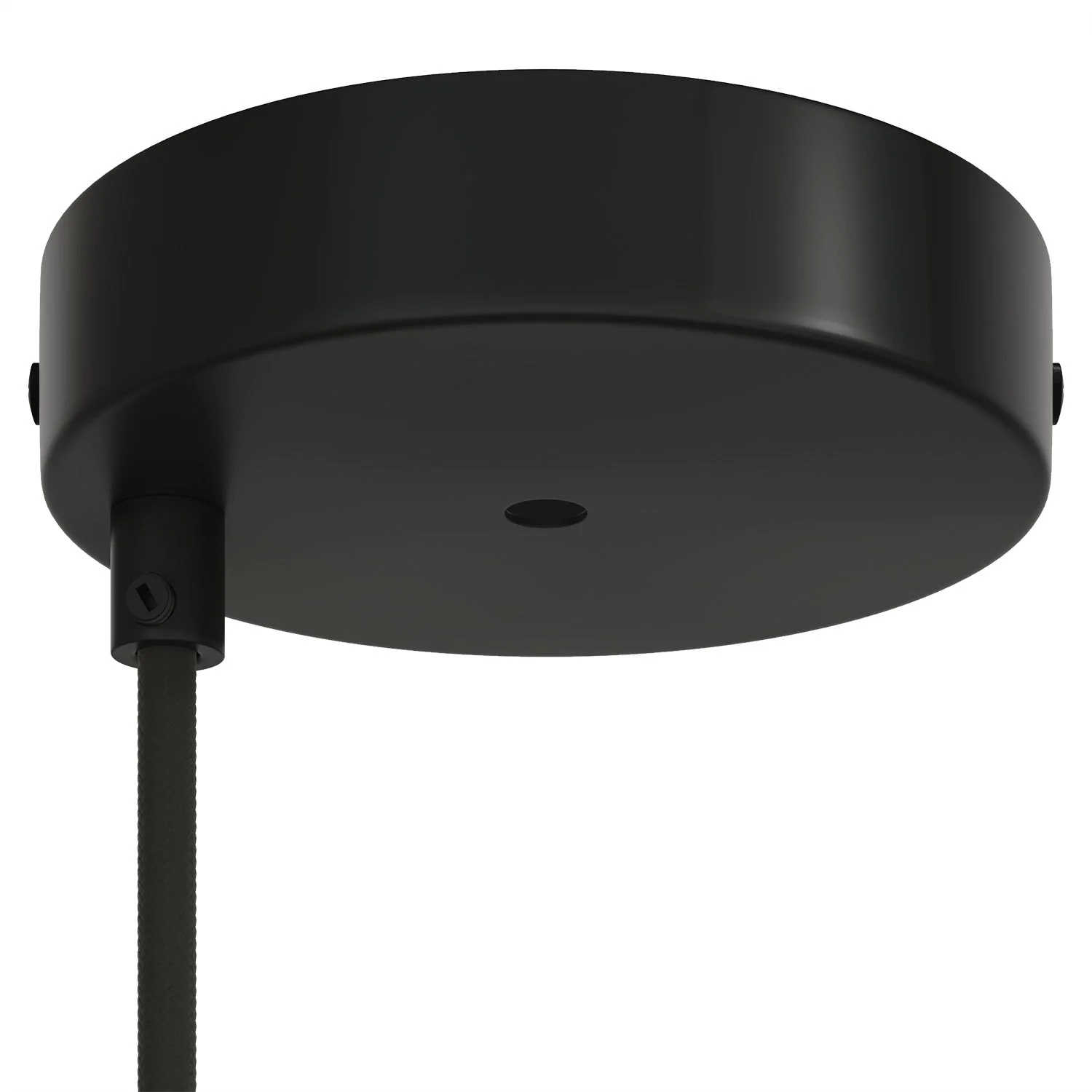 Kit Pavillon cylindrique en métal Ø 120 mm avec 2 trous, central et décentré - Noir mat