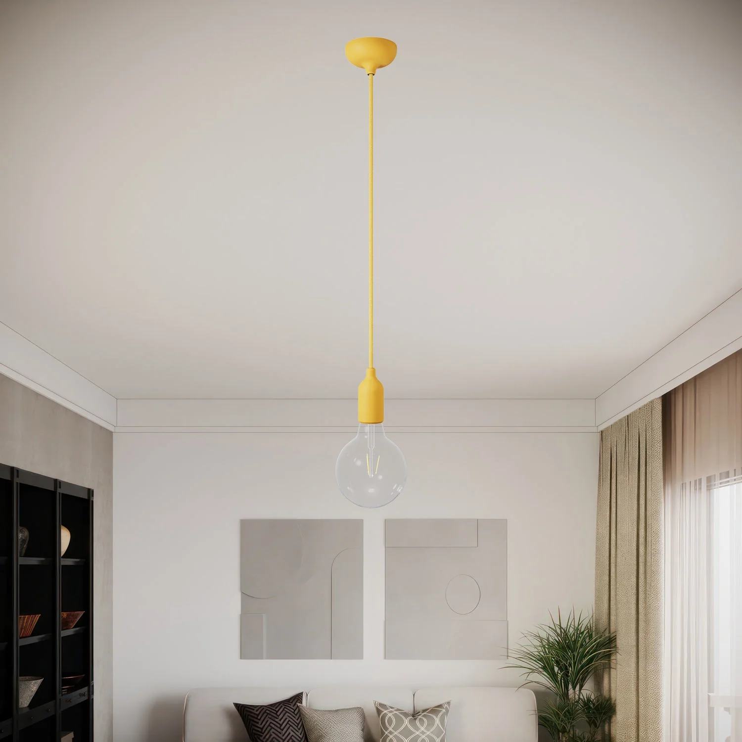 Kit pavillon en silicone avec trou central et prédisposition pour trou latéral - Jaune - Image 6