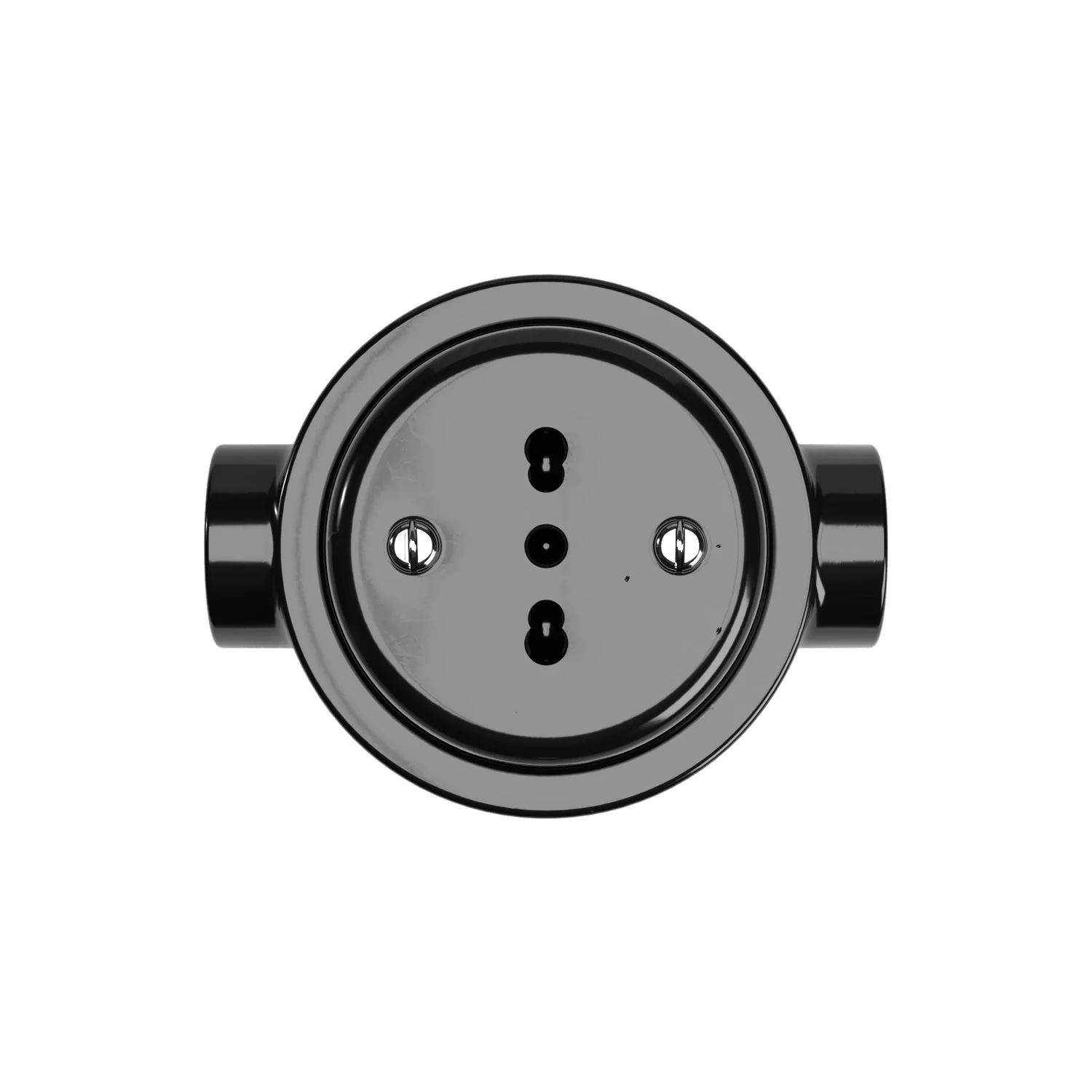 Kit prise bipolaire italienne 10/16A murale et base pour Creative-Tubes en porcelaine - Noir - Image 16