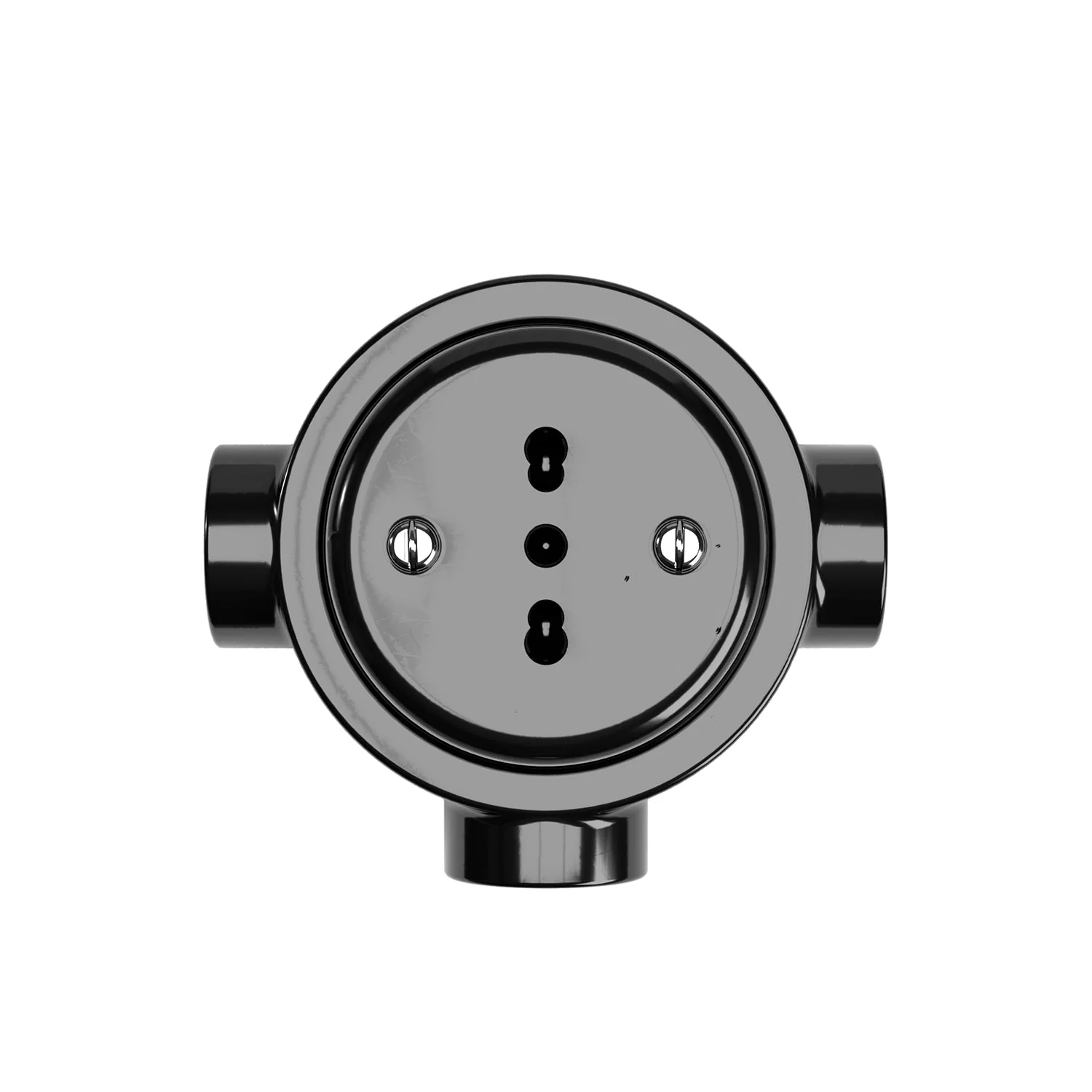 Kit prise bipolaire italienne 10/16A murale et base pour Creative-Tubes en porcelaine - Noir - Image 23