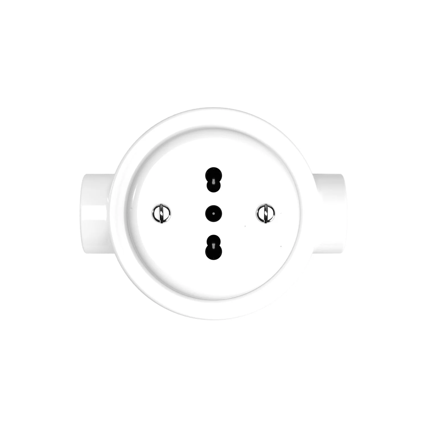 Kit prise bipasso italienne 10/16A murale et base pour Creative-Tubes en porcelaine - Blanc - Image 16