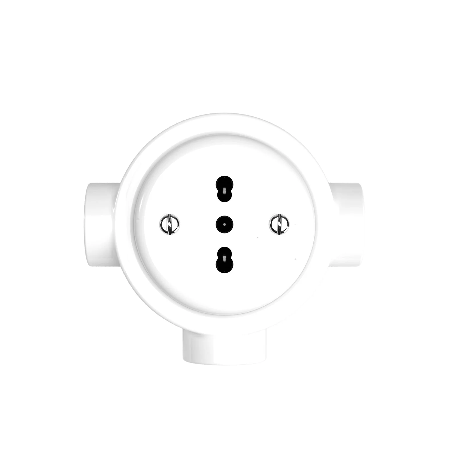 Kit prise bipasso italienne 10/16A murale et base pour Creative-Tubes en porcelaine - Blanc - Image 23