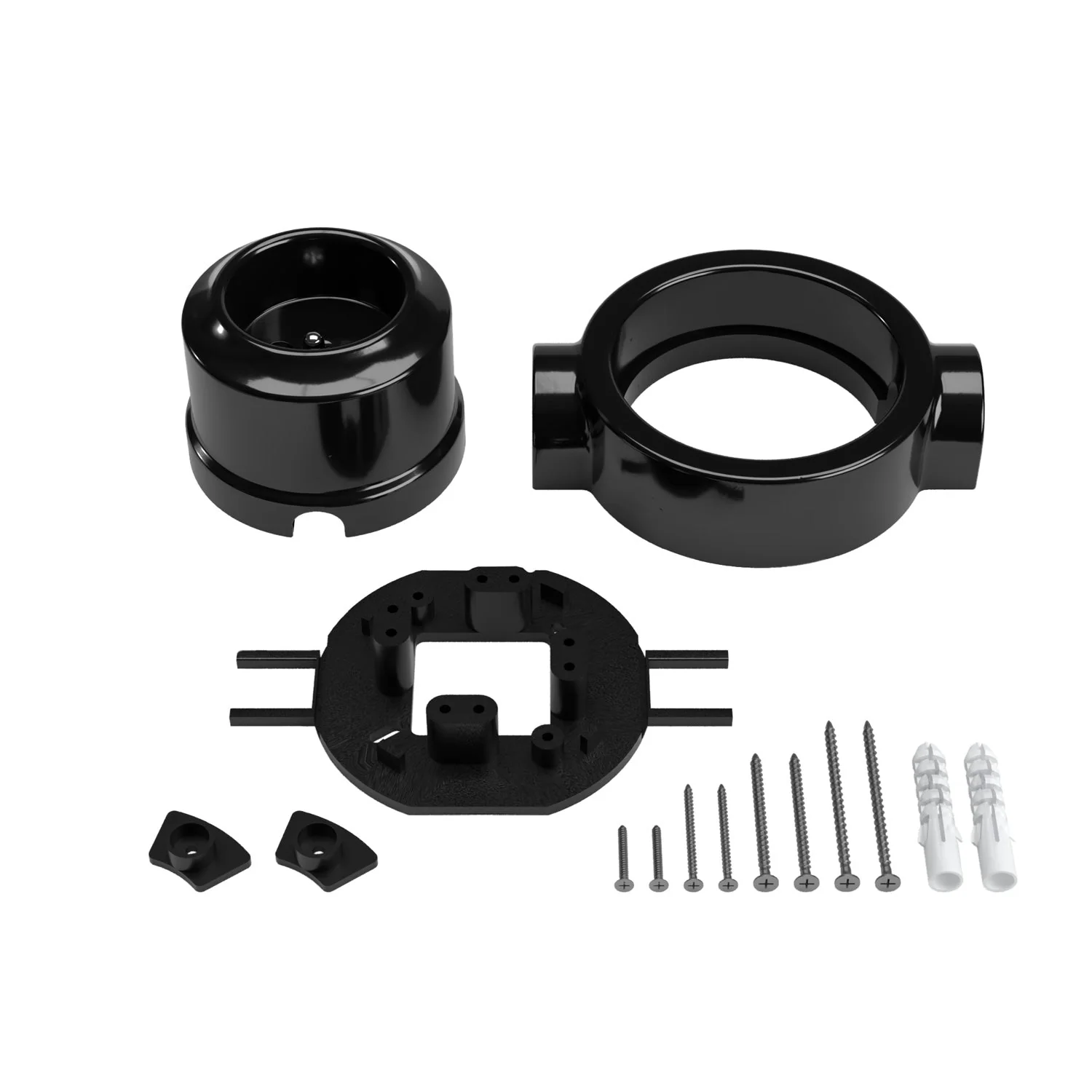 Kit prise murale de type français et base pour Creative-Tubes en porcelaine - Noir - Image 17