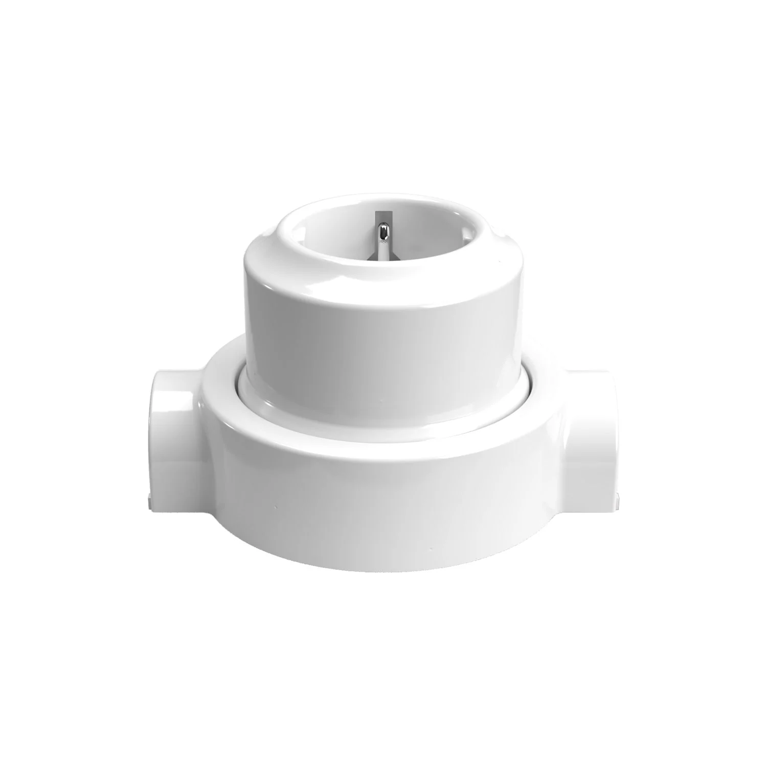 Kit prise Schuko murale et base pour Creative-Tubes en porcelaine - Blanc - Image 15