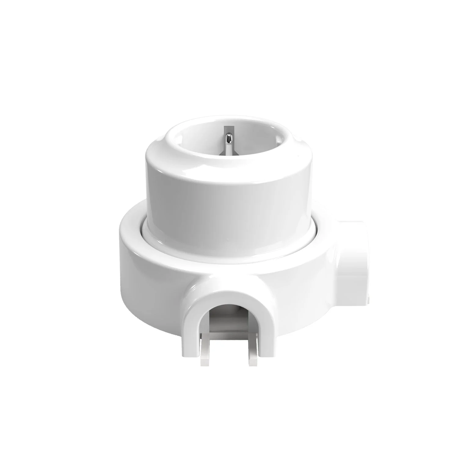 Kit prise Schuko murale et base pour Creative-Tubes en porcelaine - Blanc - Image 8