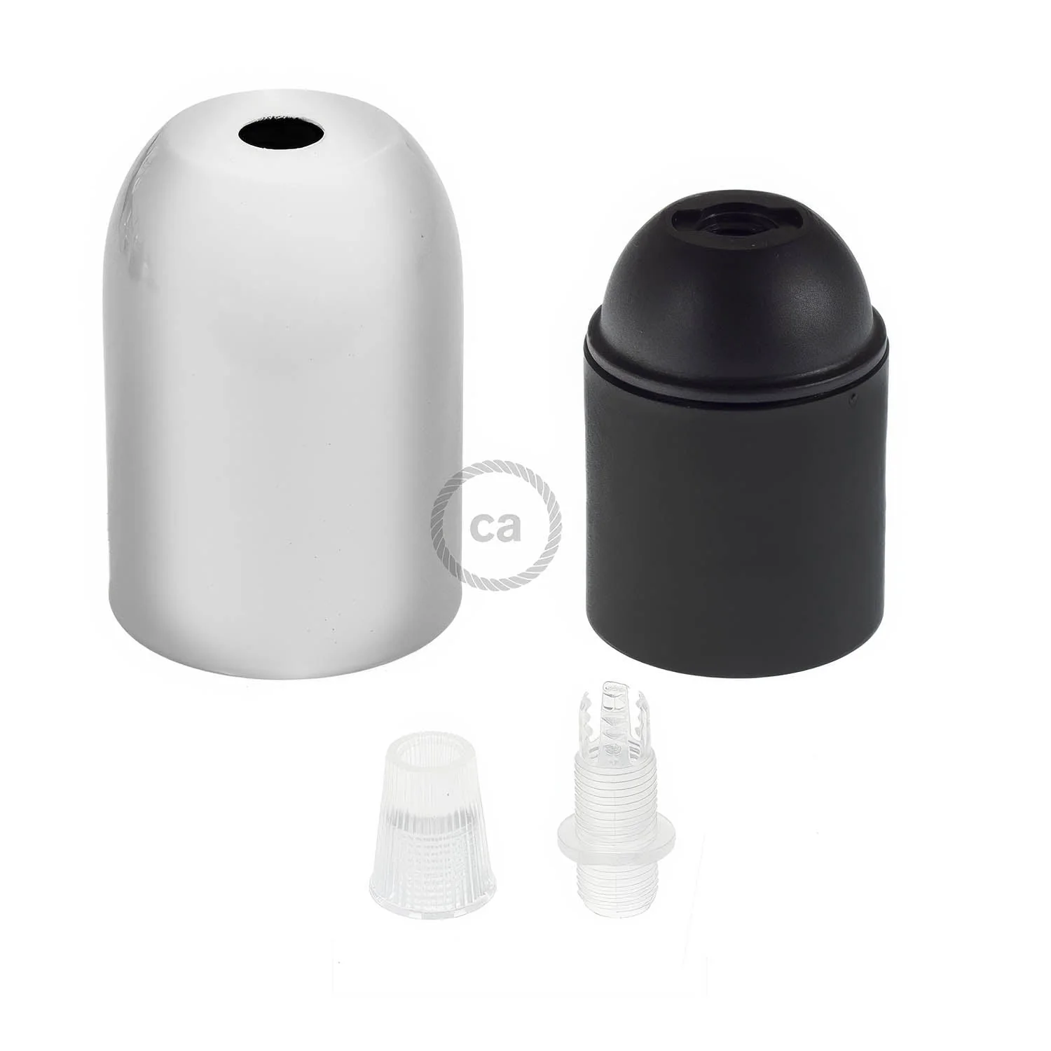 Kits pour douille E26 à sommet arrondi en métal - Chrome - Image 2
