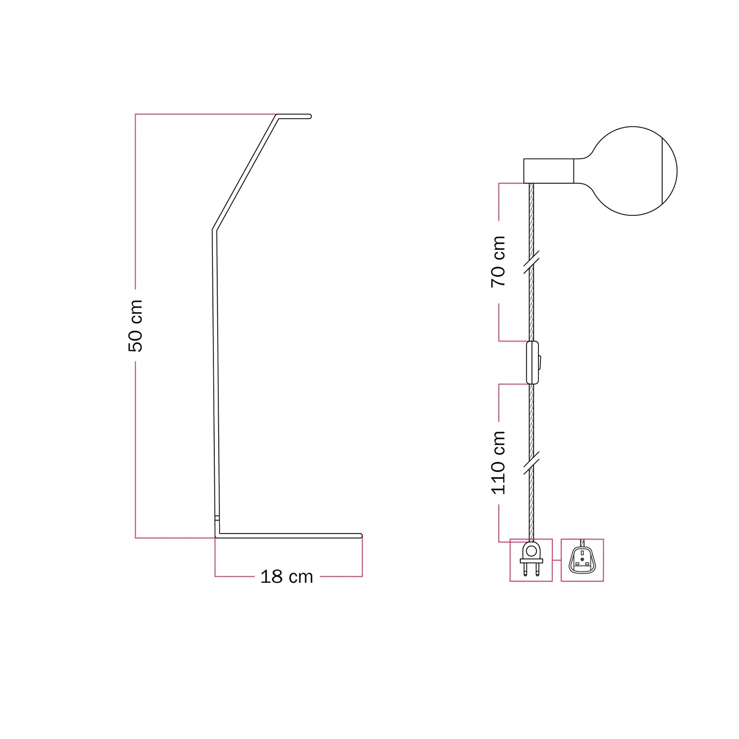 Koso Lucia - Lampe de table - Rouge - Image 7