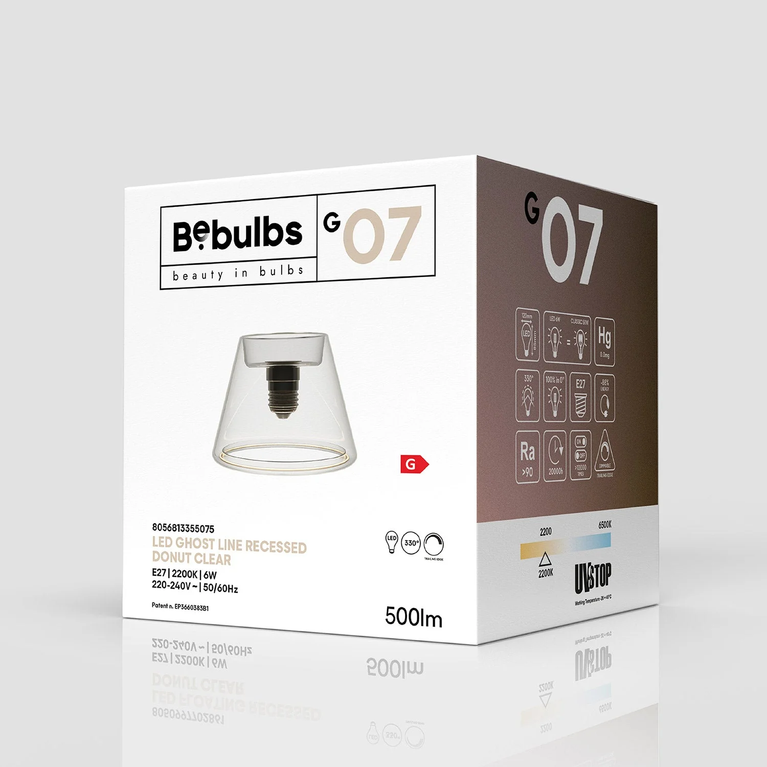 Ampoule LED Transparente Ghost Line CRI 90 Mini Cone 6W 500Lm E27 2200K Dimmable - G07 - Image 6