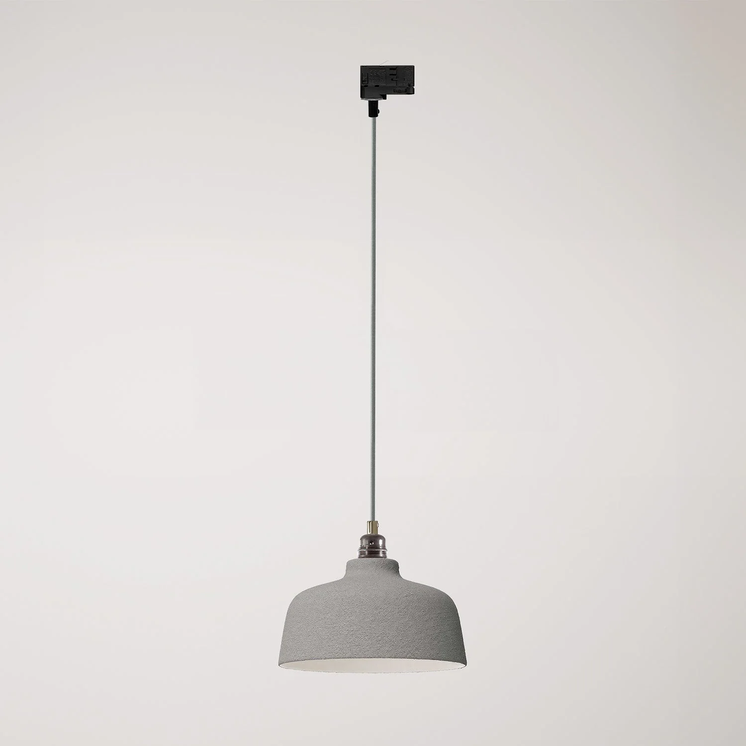 Lampe suspendue avec abat-jour Coppa et adaptateur pour rail - Effet béton