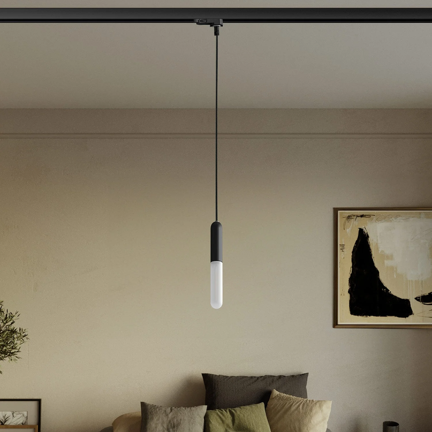 Suspension avec douille E14 P-Light pour rails - Noir - Image 2