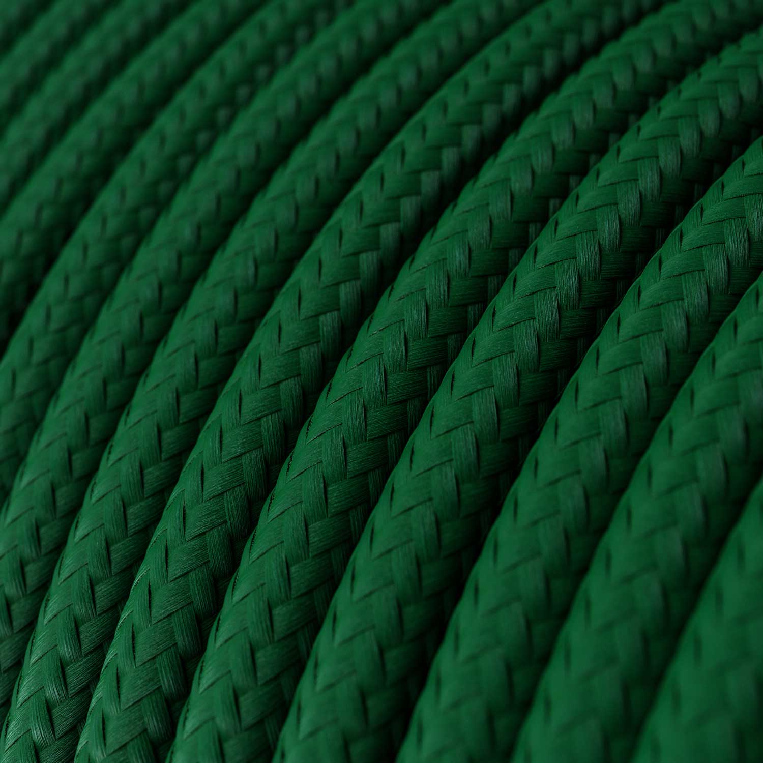 Suspension complète avec câble textile et finitions en porcelaine colorée - Vert - Image 3