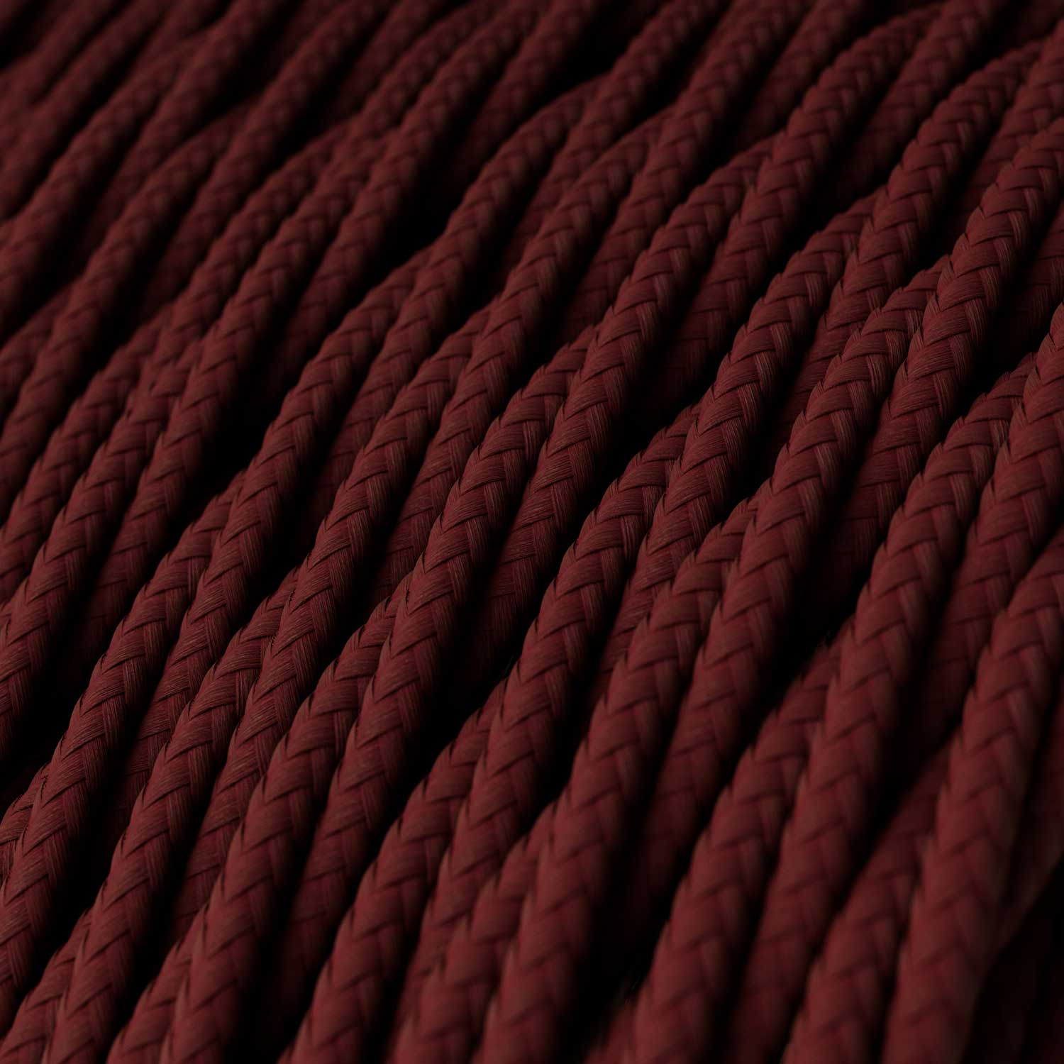 Suspension complète avec câble textile tressé et finitions en porcelaine - Blanc - Image 3