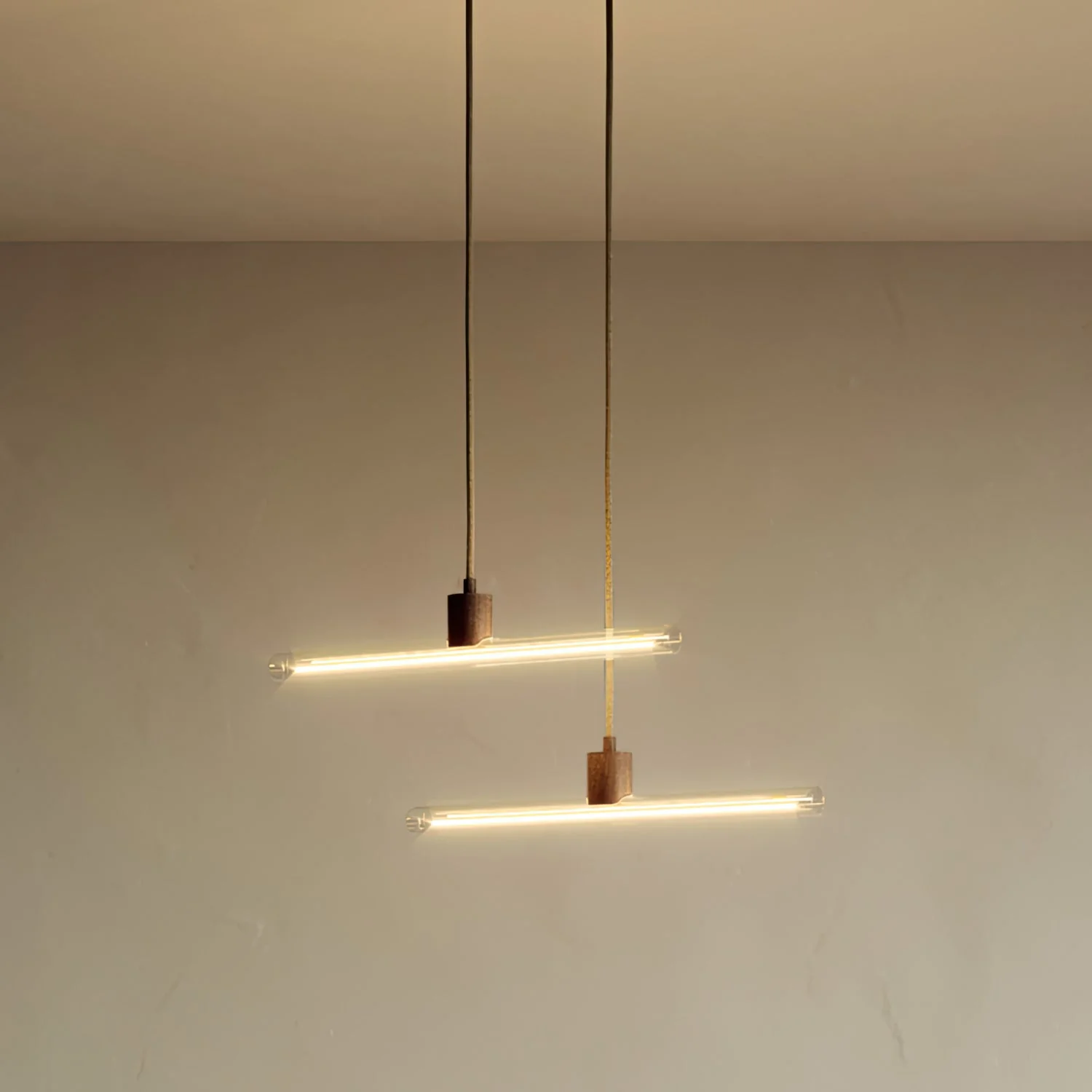 Lampe suspendue esse14 avec culot S14d - Effet Wengé - Image 3