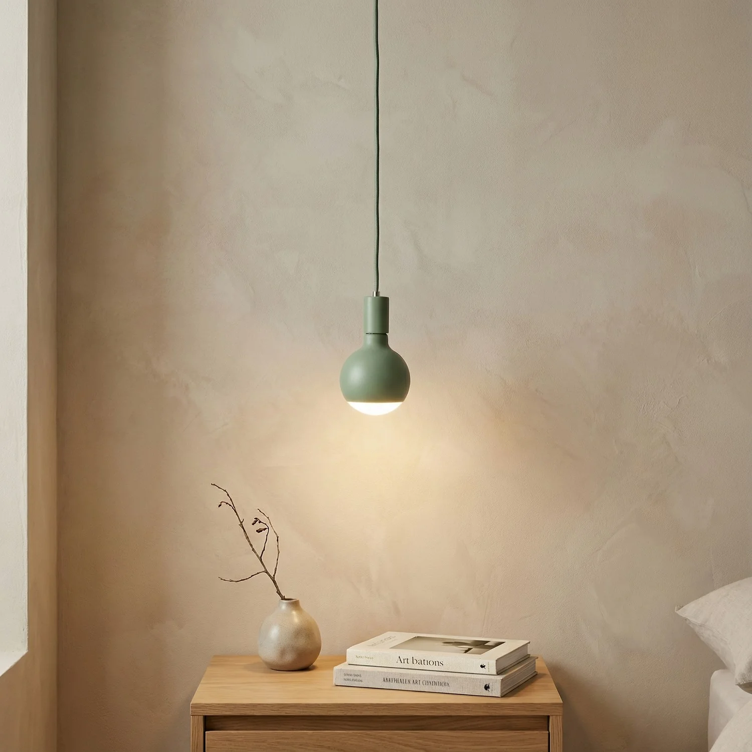 Lampe à suspension Filotto Metallico avec ampoule Lucia - Vert - Image 2